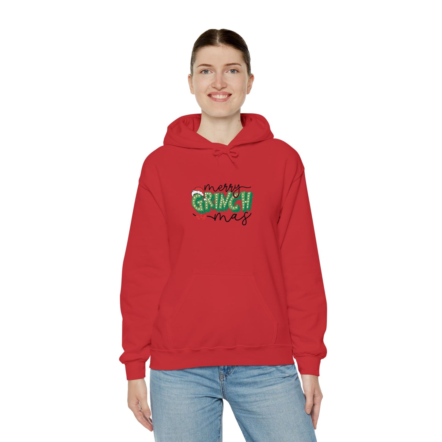 Merry Grinchmas Hoodie - Festive Green Grinch Christmas Sweatshirt - Unisex Holiday Gift