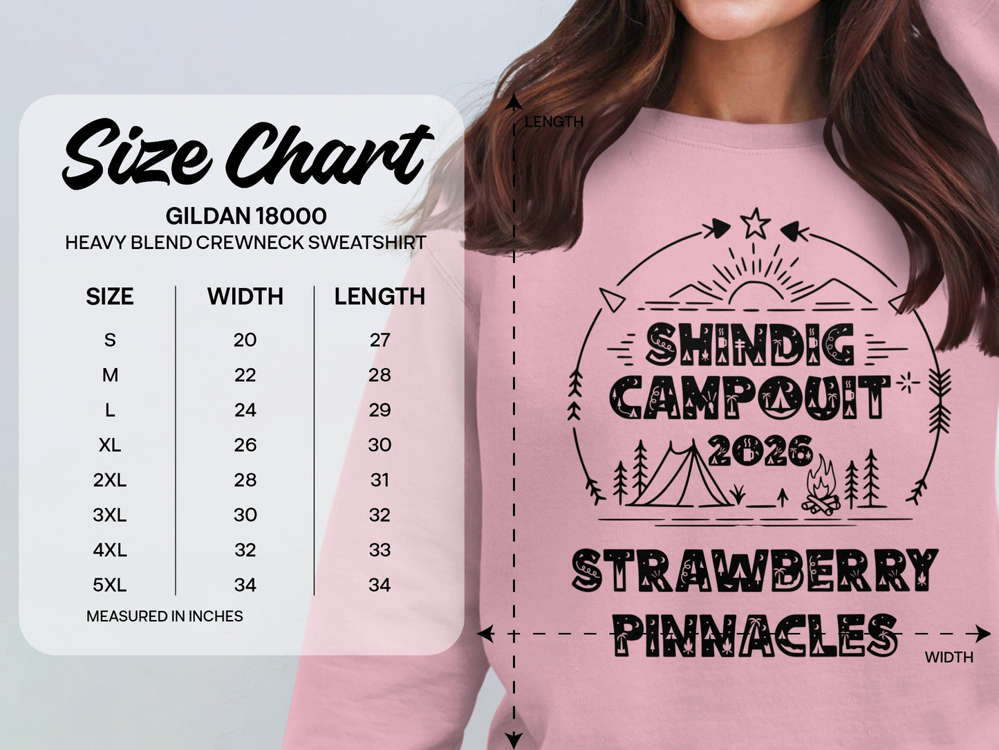 Shindig Campout 2026 Strawberry Pinnacles Sweatshirt