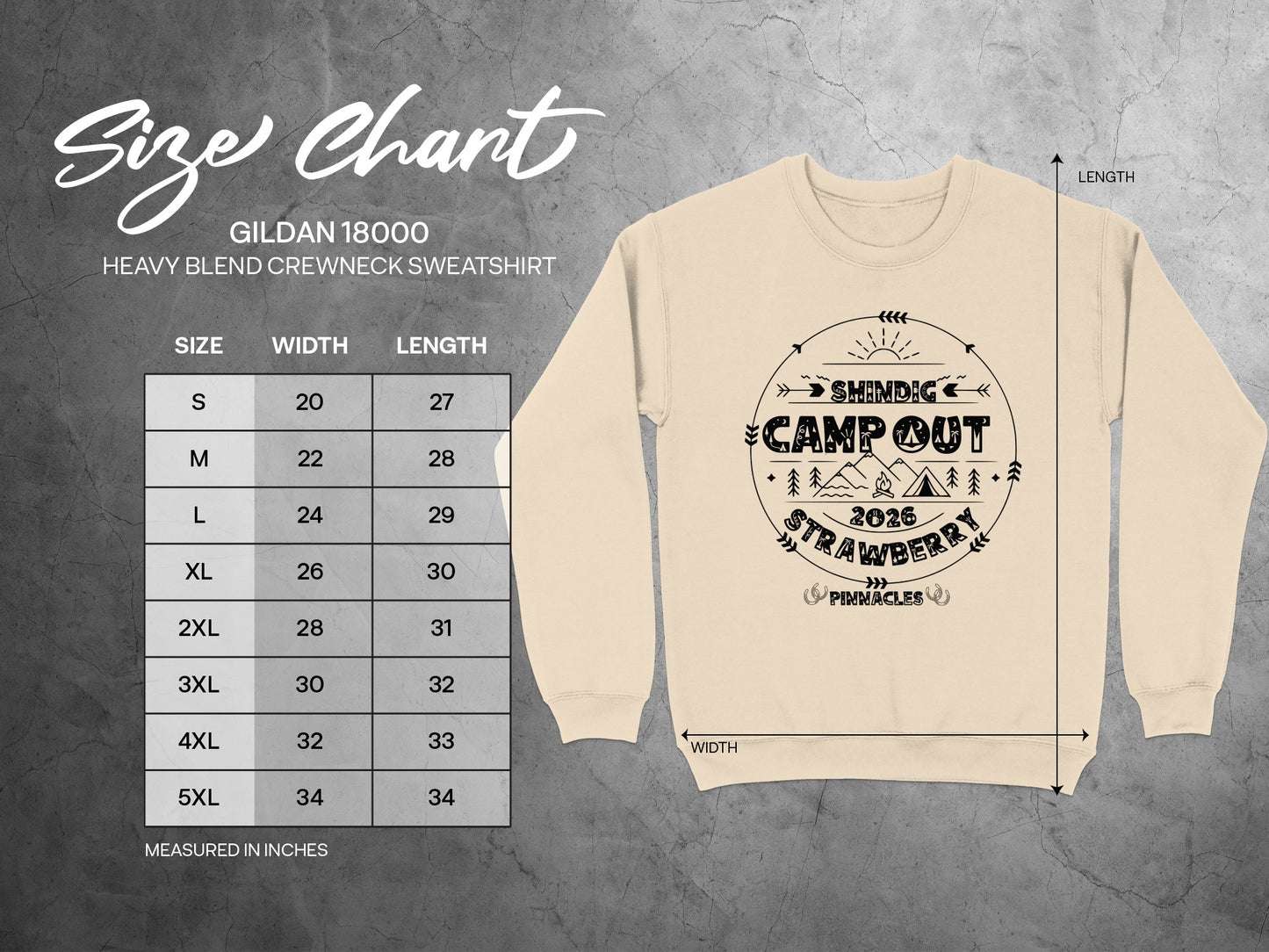 Shindig Camp Out 2026 Strawberry Pinnacles Sweatshirt