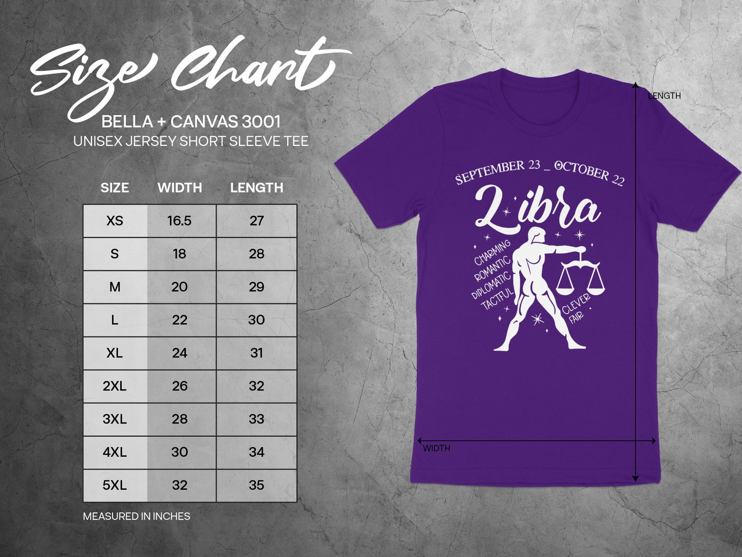 Libra Zodiac Graphic Unisex Jersey Short Sleeve Tee
