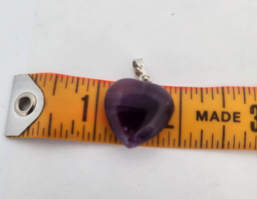 Amethyst Heart Pendant Necklace