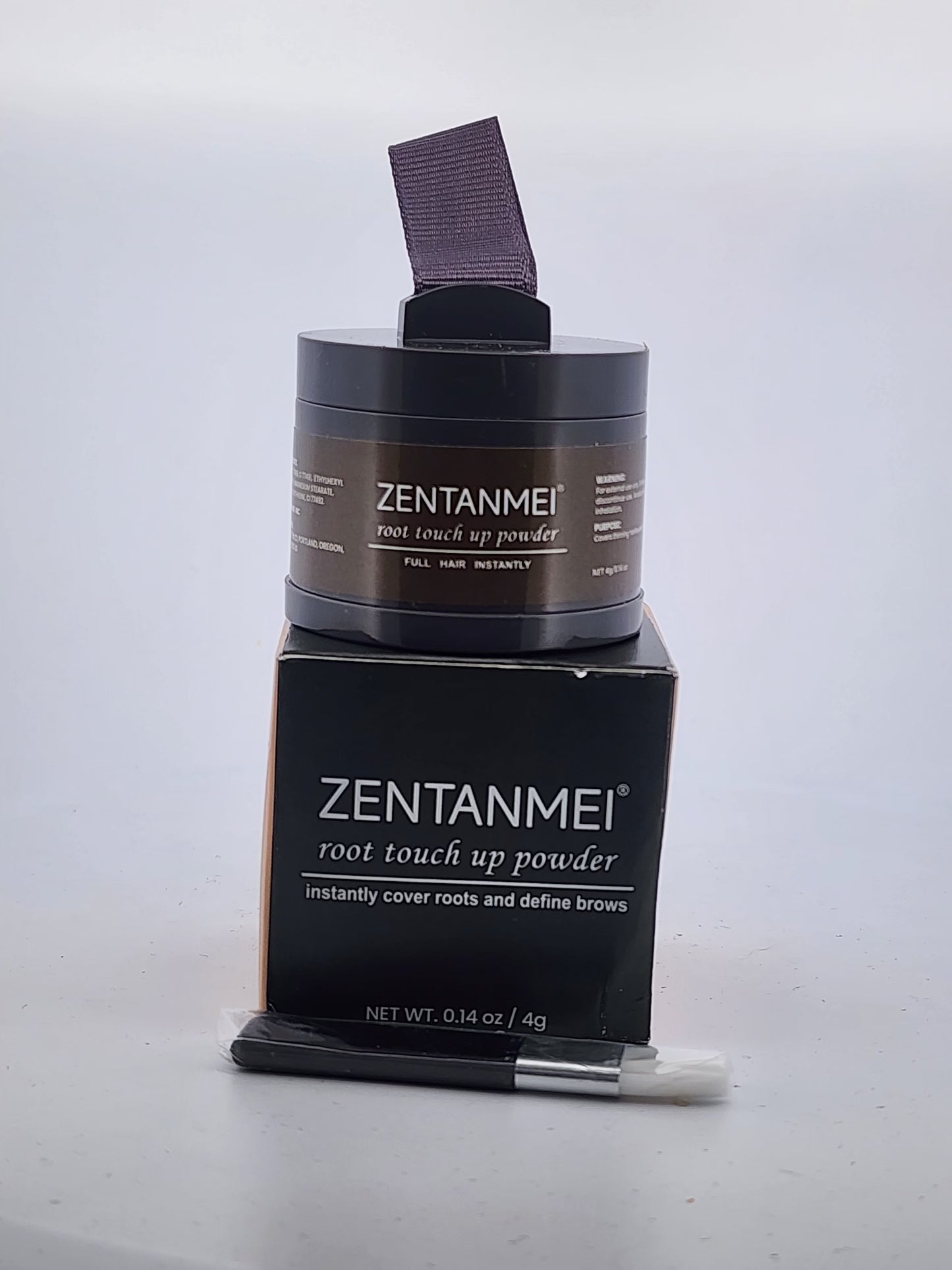 Zentanmei root touch up powder with packaging on a white background