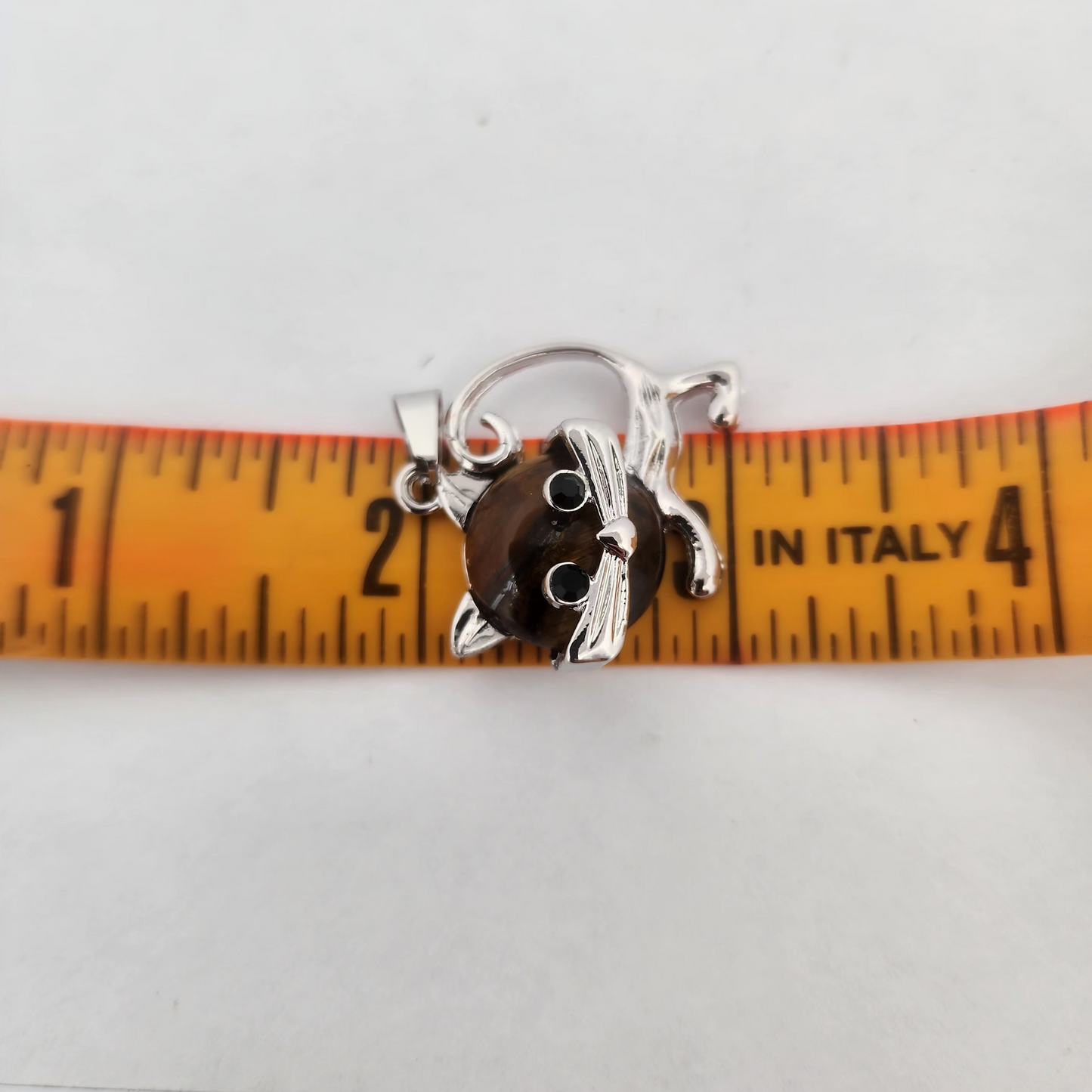 Tiger's Eye Cat Pendant Necklace