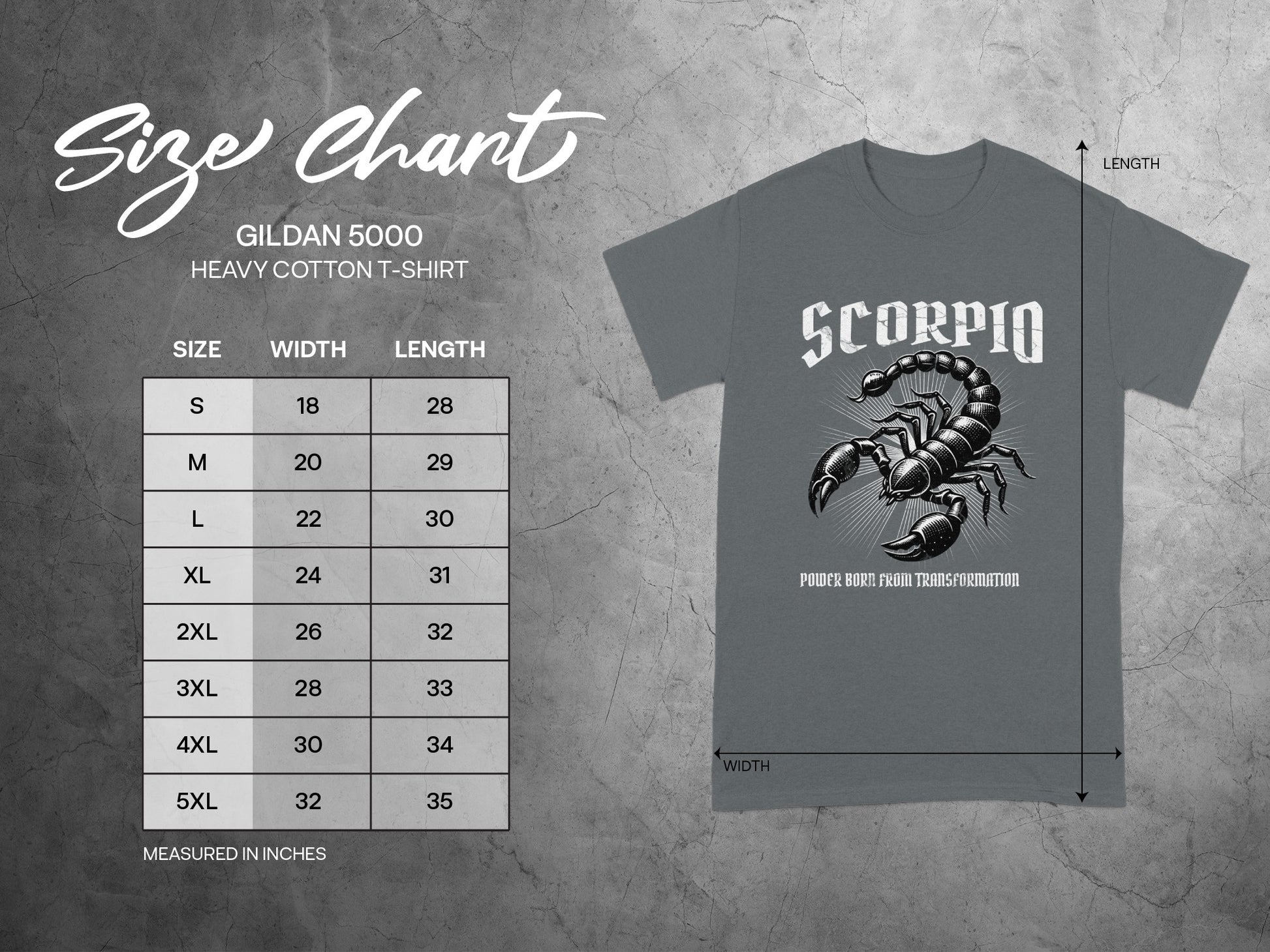 Scorpio Power Born From Transformation Gildan 5000 product type