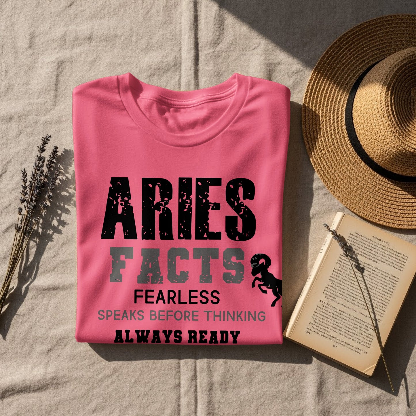 Aries Facts Fearless Always Ready Graphic T-Shirt