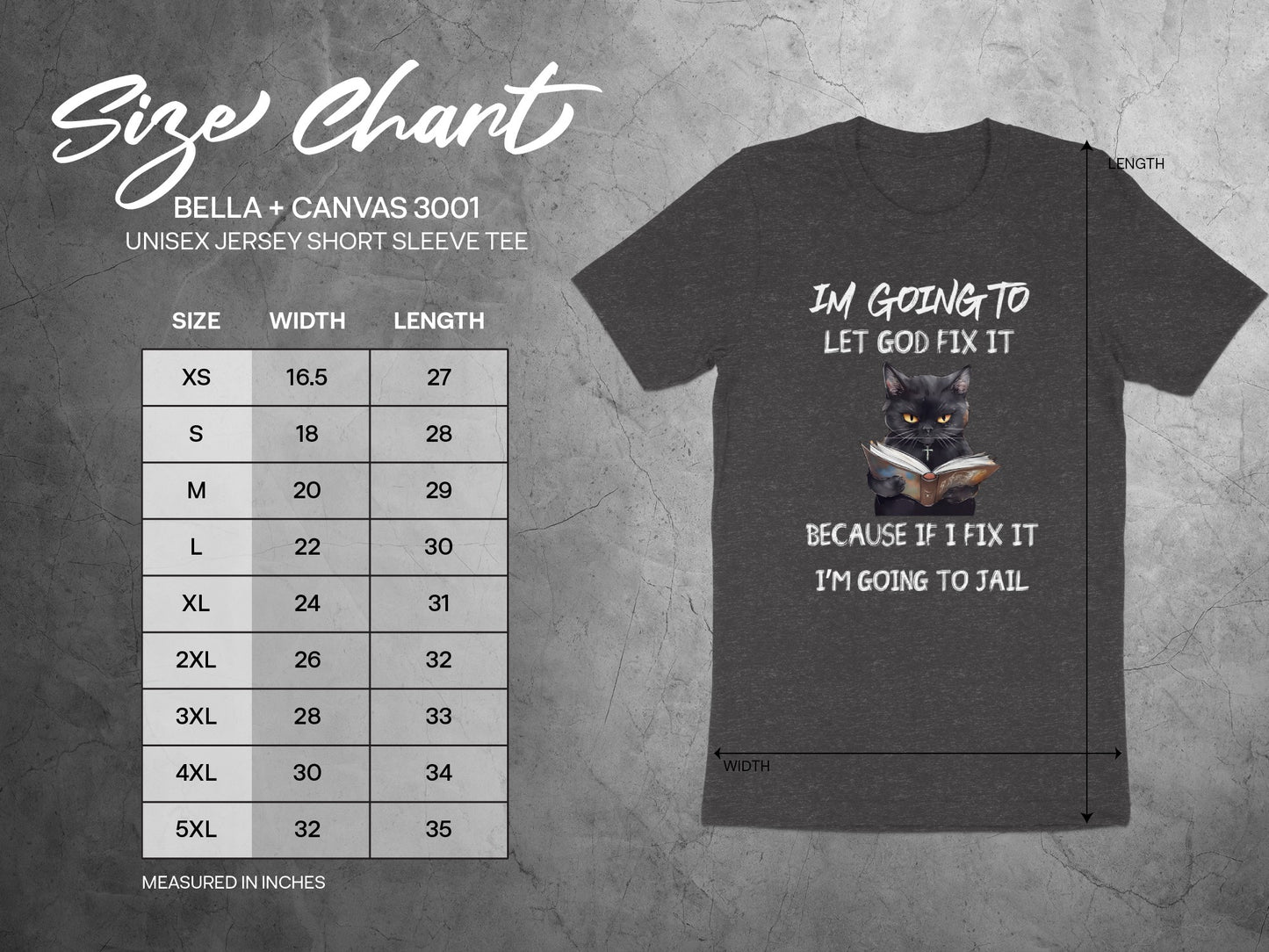 I'm Going To Let God Fix It Cat Graphic T-Shirt