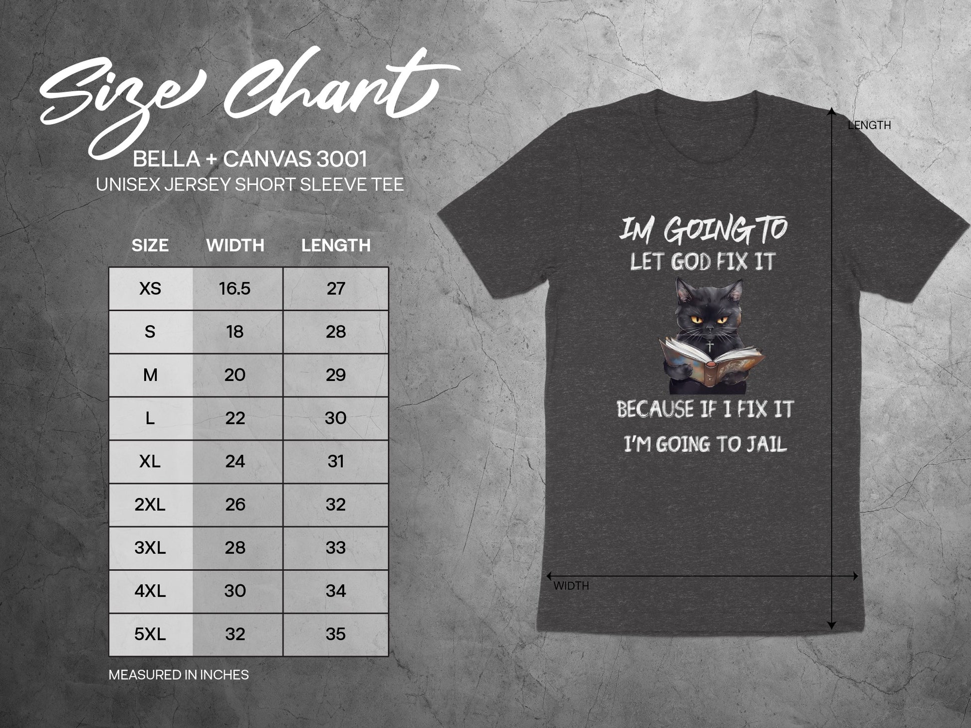 I'm Going To Let God Fix It Cat Graphic T-Shirt