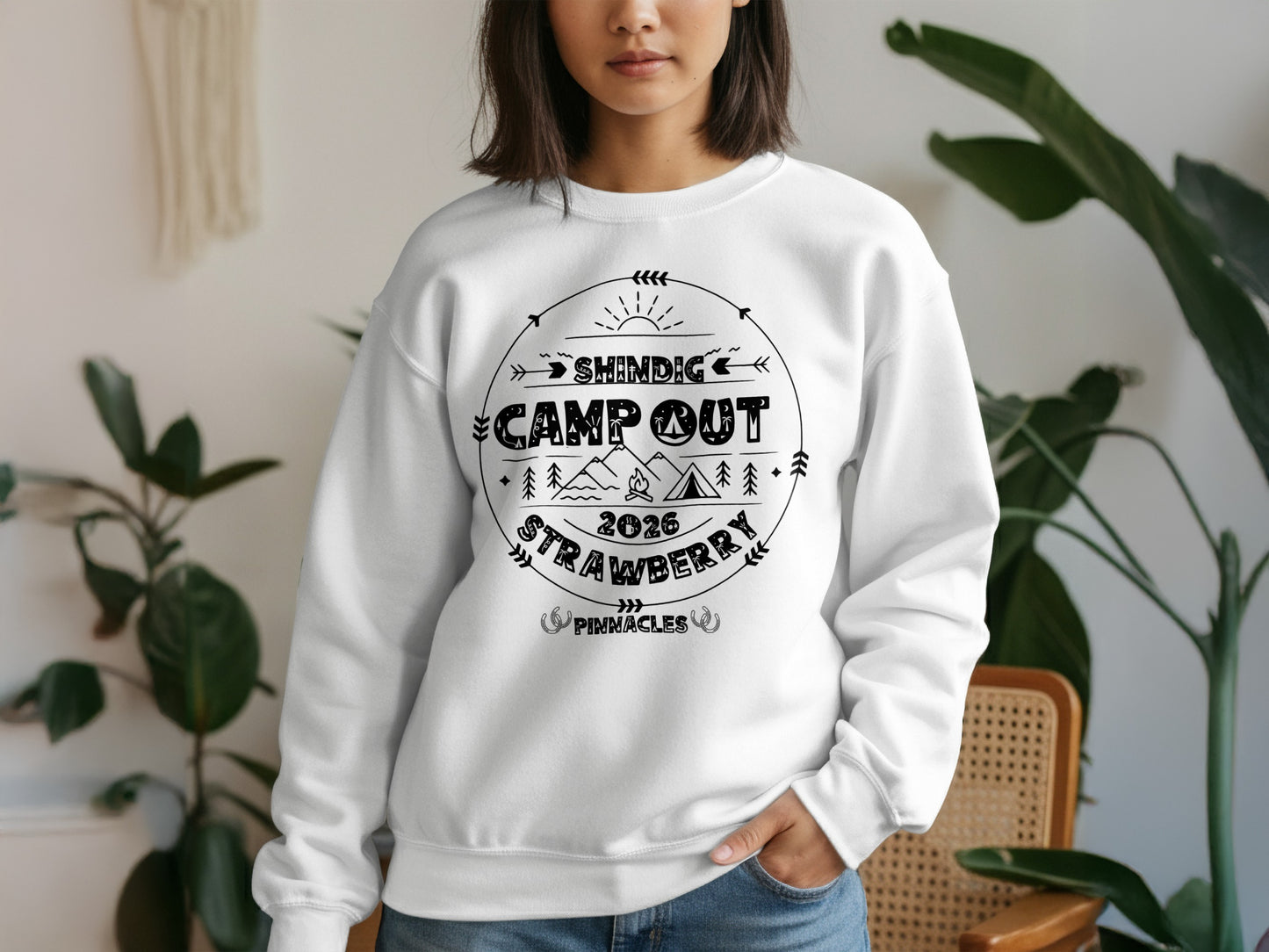 Shindig Camp Out 2026 Strawberry Pinnacles sweatshirt