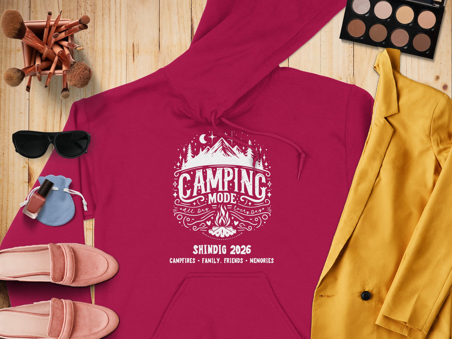 Camping Mode Shindig 2026 Hoodie for Camping Enthusiasts