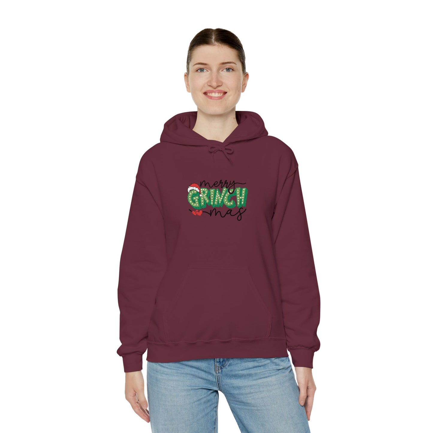 Merry Grinchmas Hoodie - Festive Green Grinch Christmas Sweatshirt - Unisex Holiday Gift