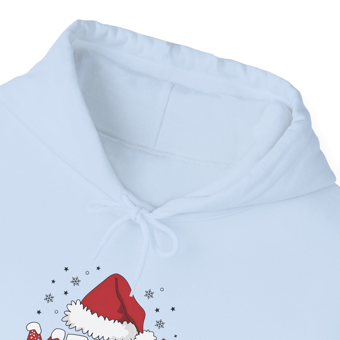 Embroidered Christmas Hoodie "Merry Christmas" Santa Hat Holiday Sweatshirt