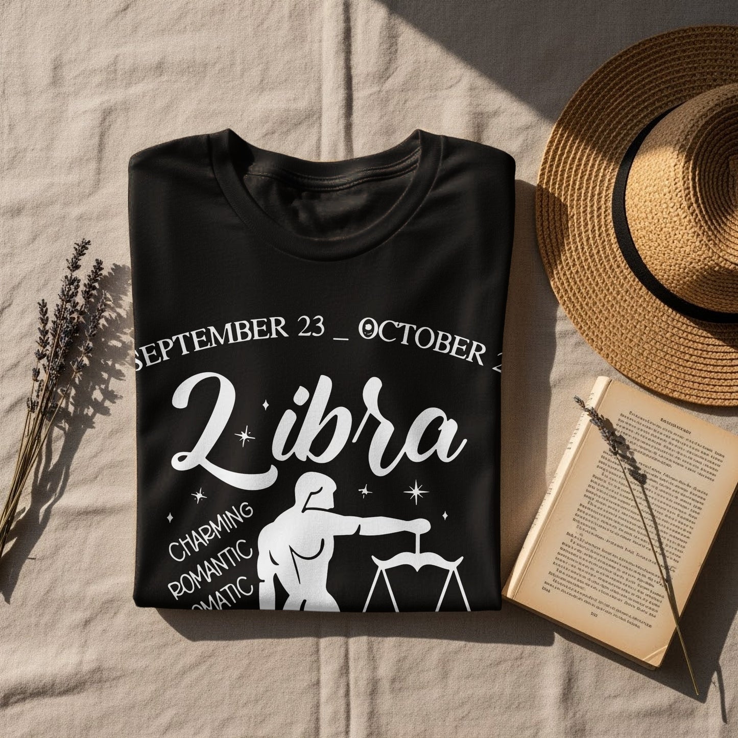 Libra Charming Romantic Zodiac Sign Tee Shirt