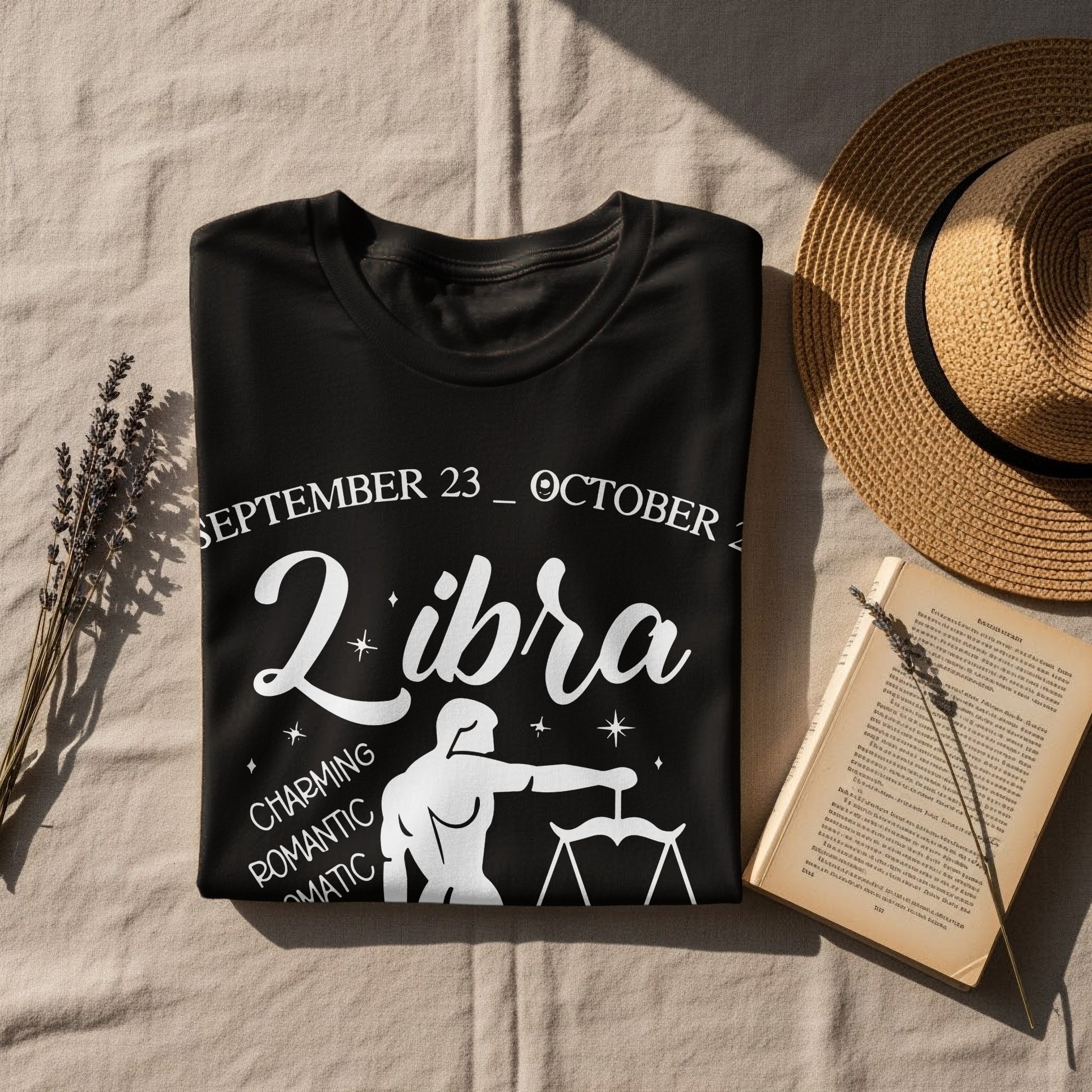 Libra Charming Romantic Zodiac Sign Tee Shirt