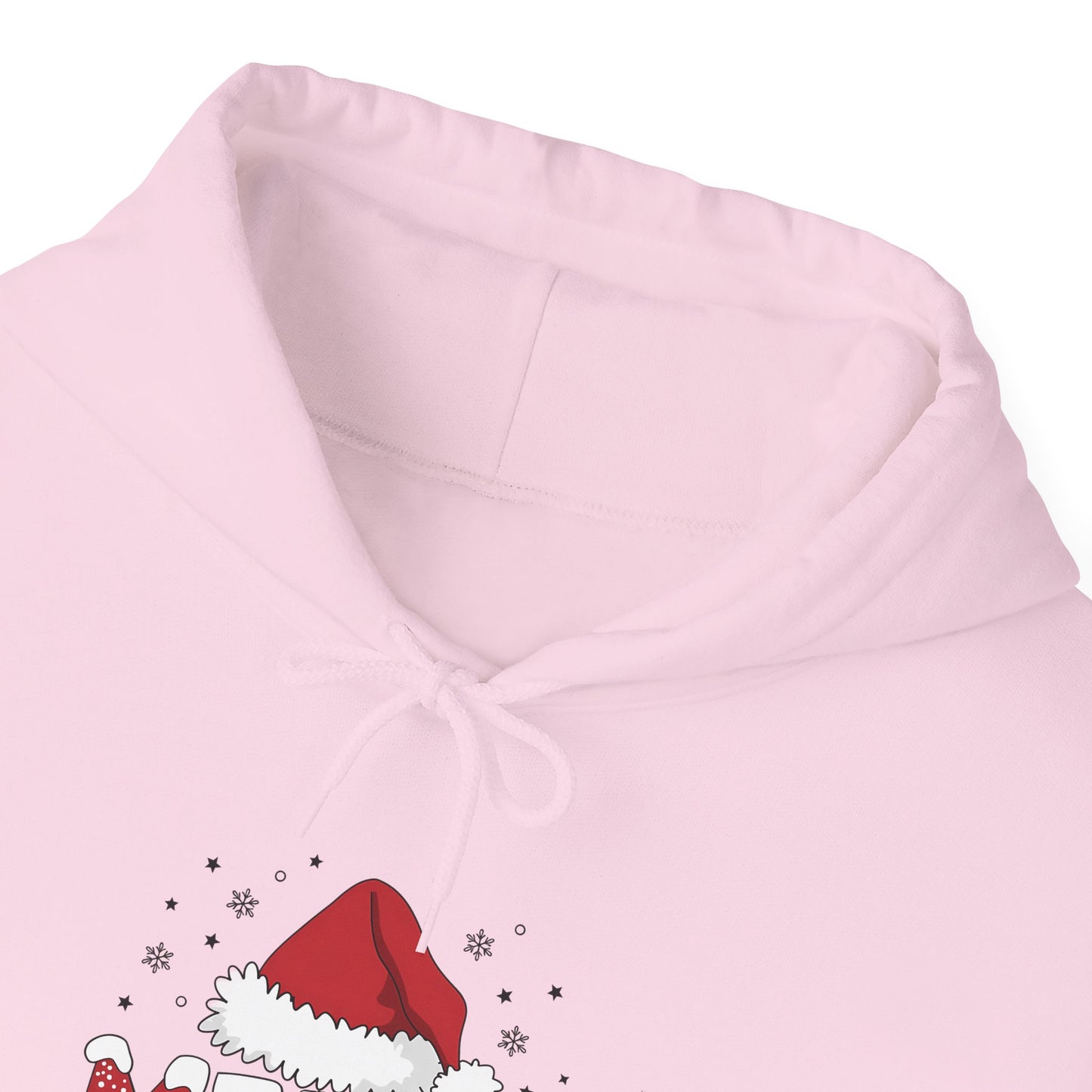 Embroidered Christmas Hoodie "Merry Christmas" Santa Hat Holiday Sweatshirt