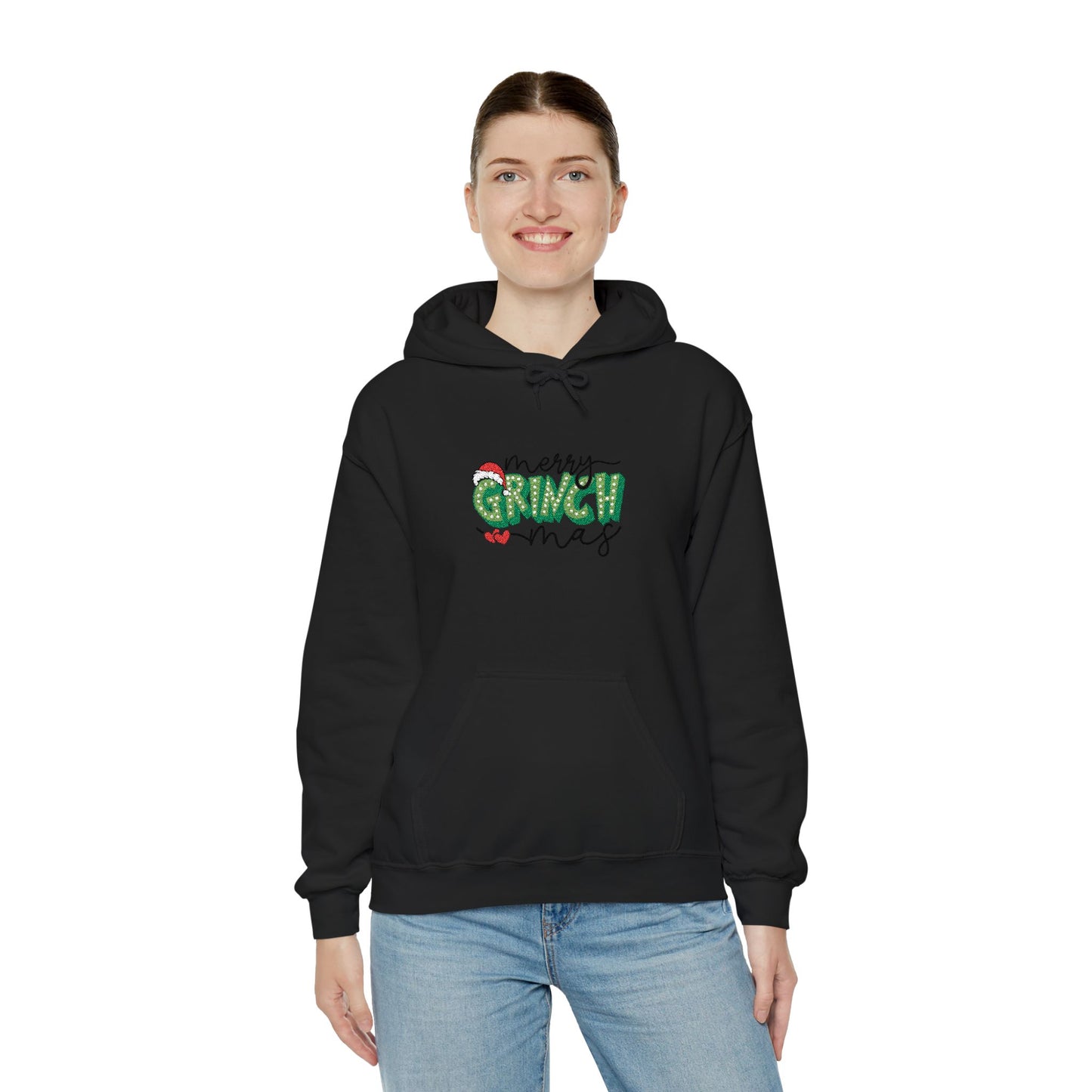 Merry Grinchmas Hoodie - Festive Green Grinch Christmas Sweatshirt - Unisex Holiday Gift