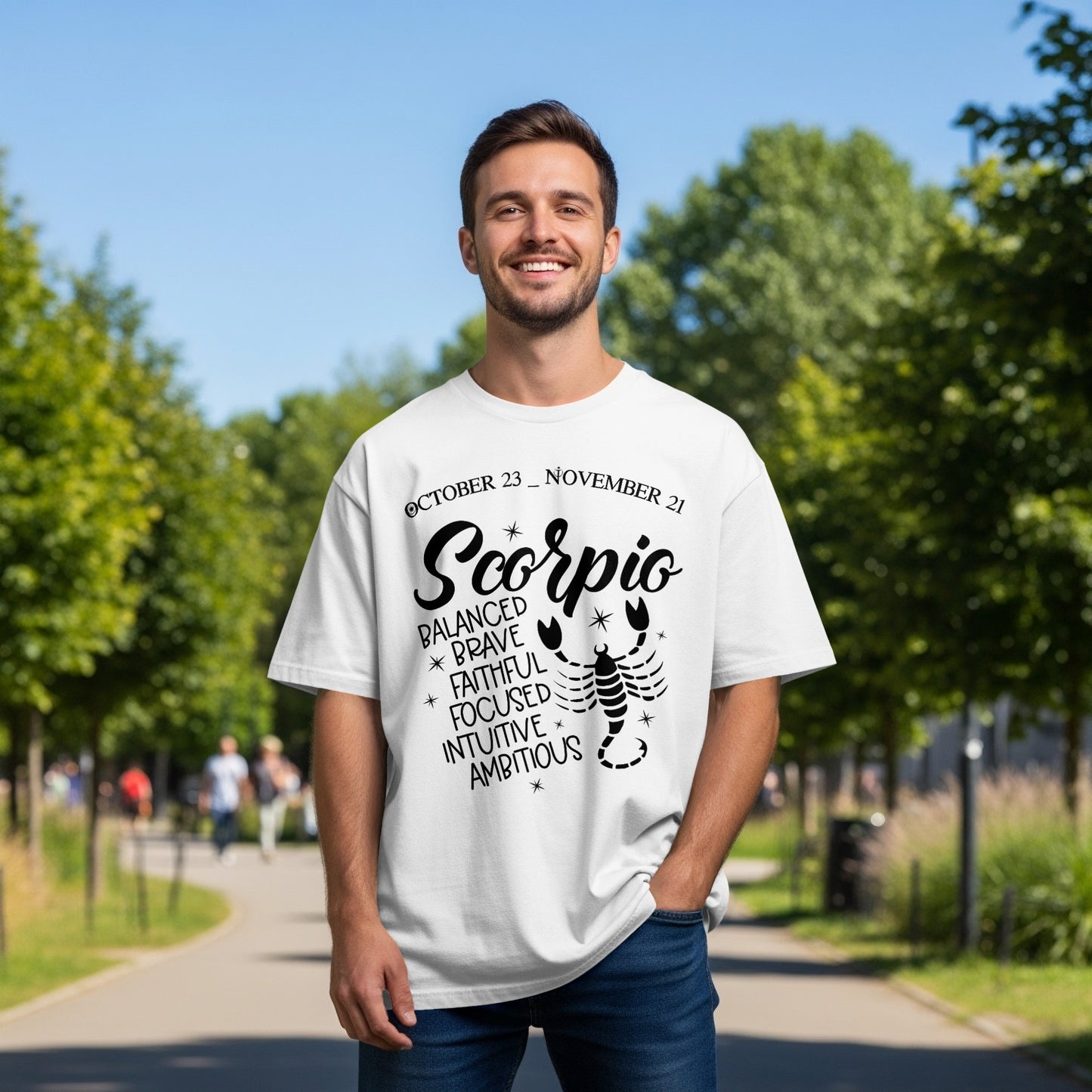 Scorpio Star Sign Dates and Traits Graphic Shirt