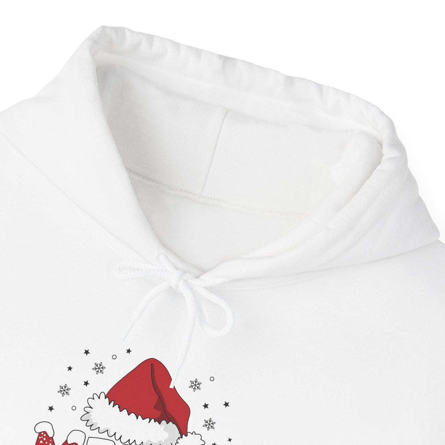 Embroidered Christmas Hoodie "Merry Christmas" Santa Hat Holiday Sweatshirt