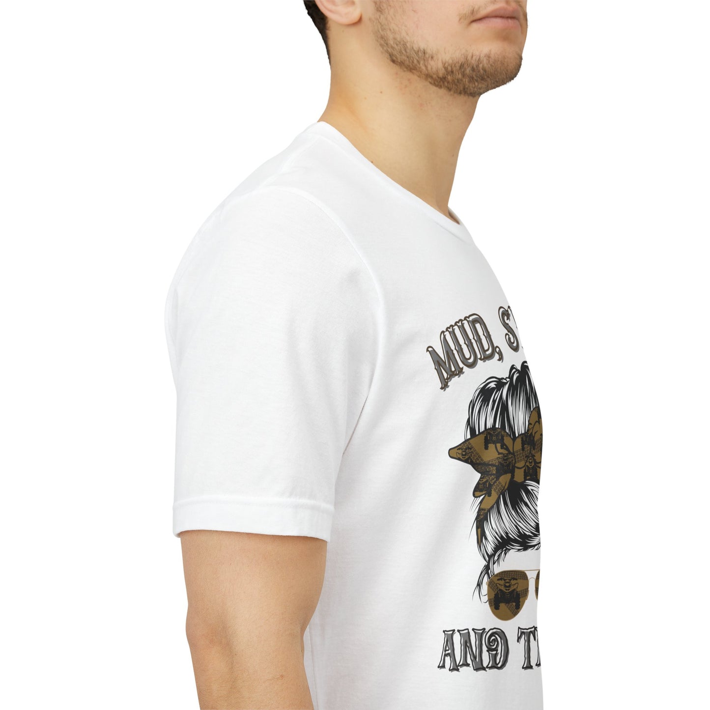 Mud Sweat and Tears T-Shirt, Messy Bun ATV Tee, Off-Road Rider Gift