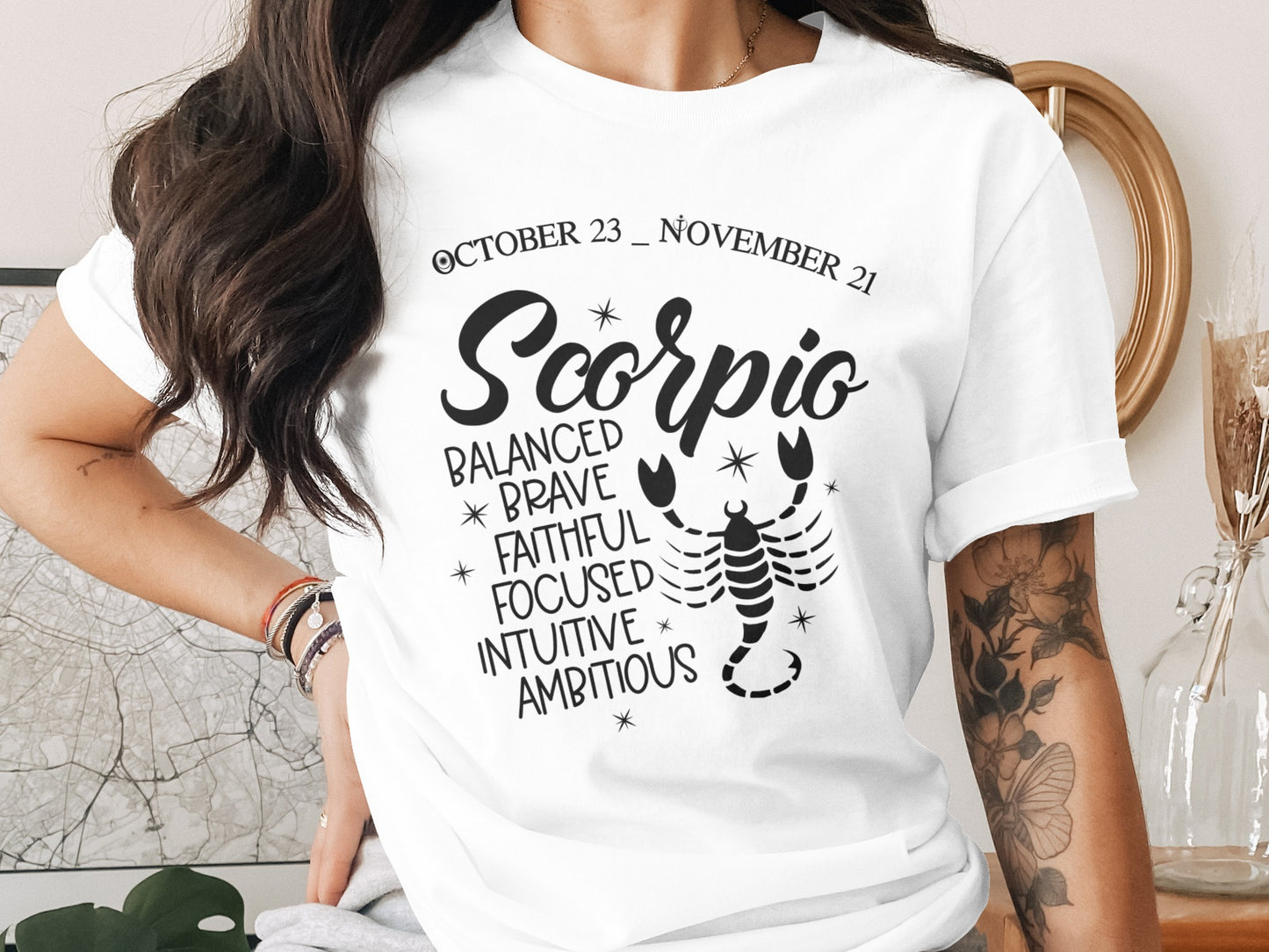 Scorpio Balanced Brave Faithful Focused Intuitive Shirt