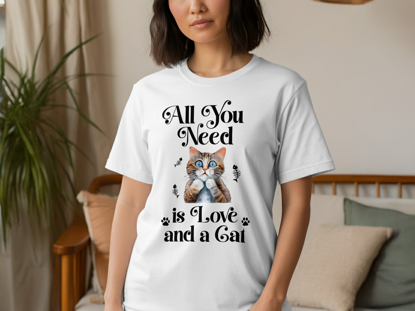 All You Need is Love and a Cat Graphic Tee