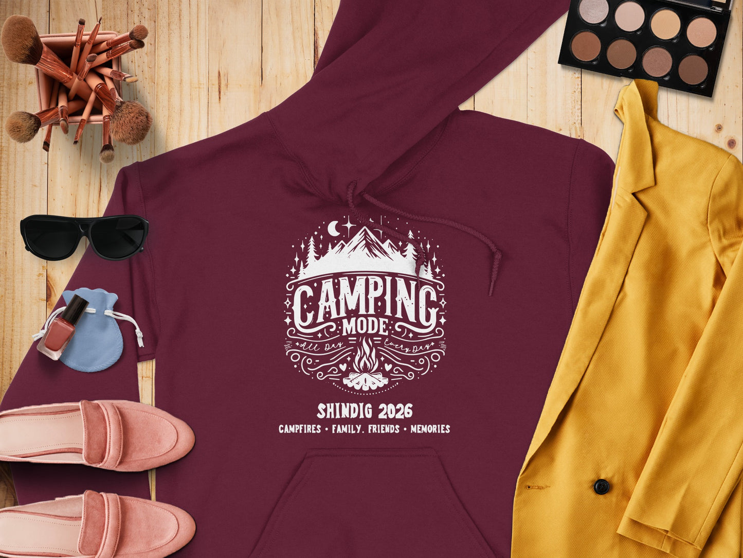 Camping Mode Shindig 2026 Graphic Hoodie