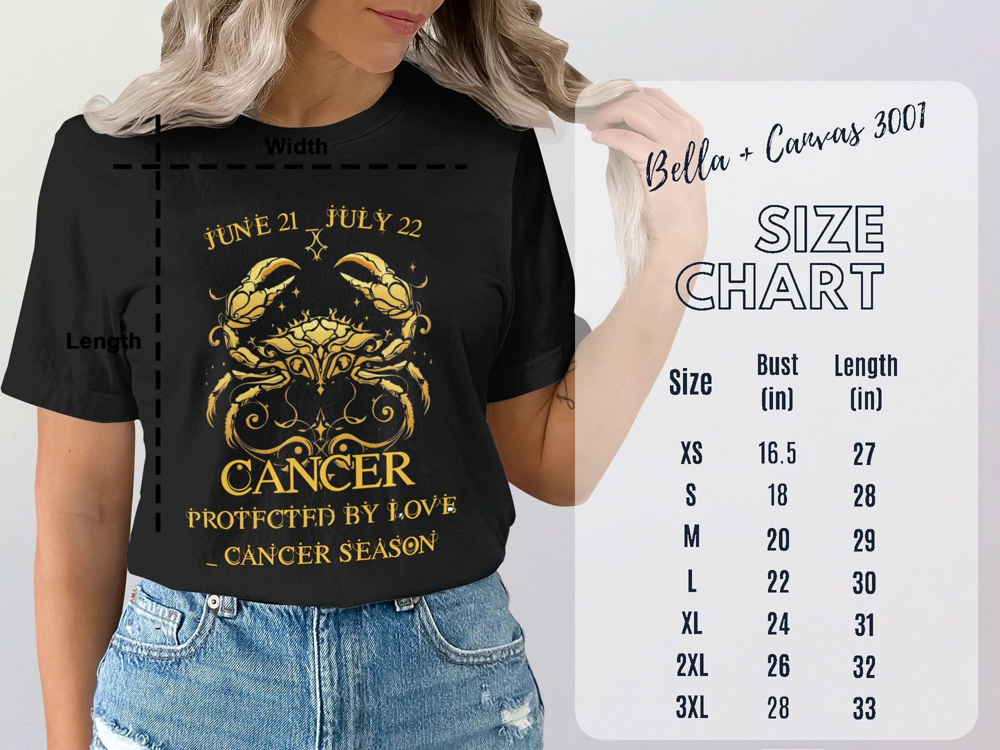 Cancer Zodiac Sign June 21 - July 22 Graphic T-shirt