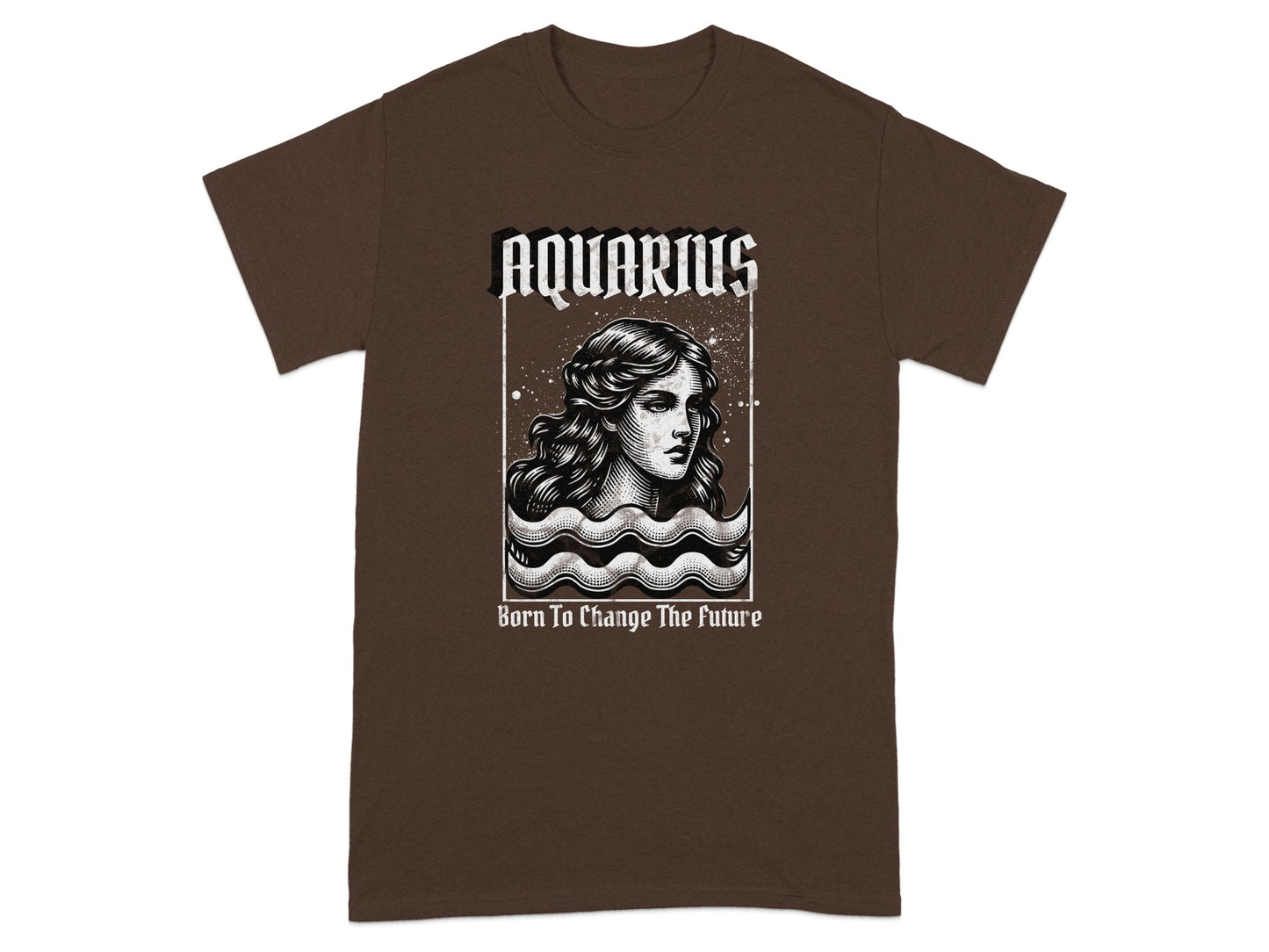 AQUARIUS Born To Change The Future graphic t-shirt
