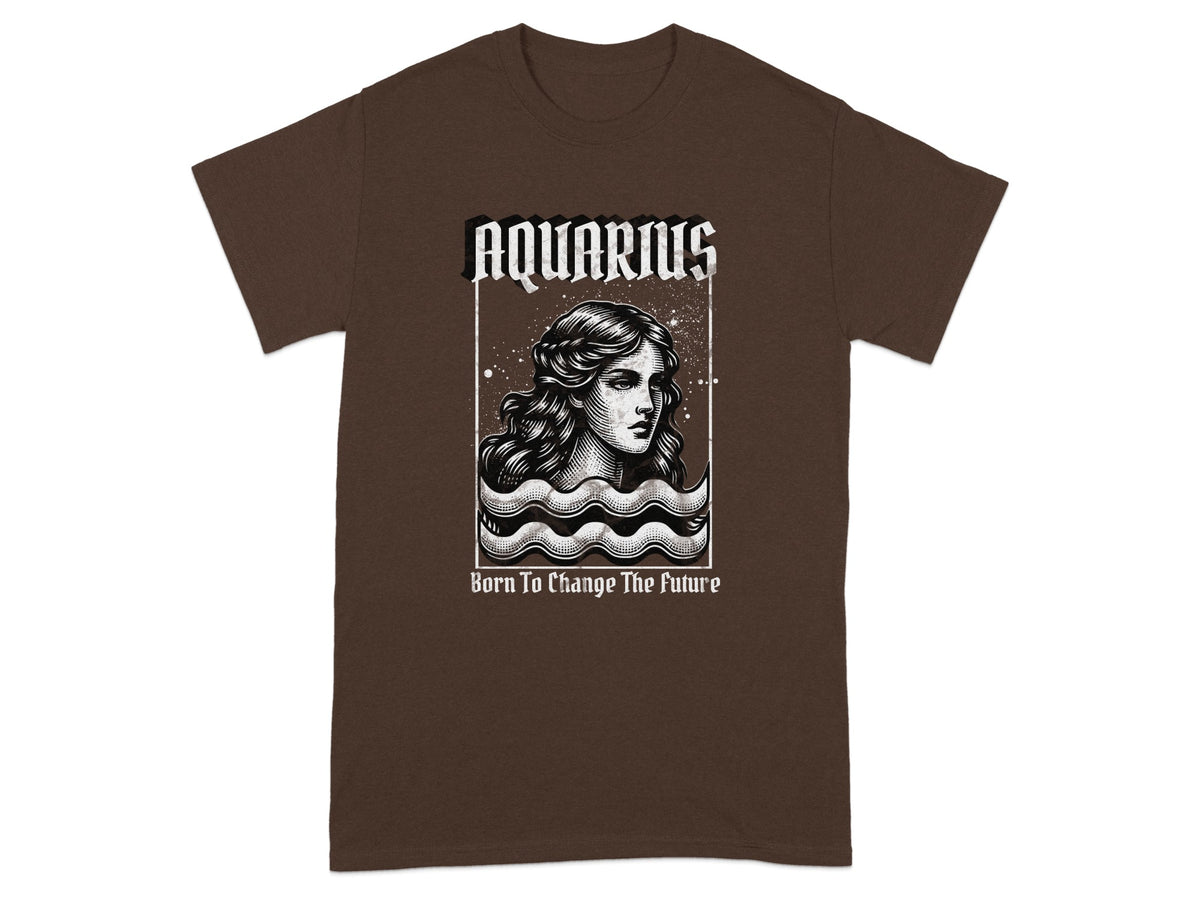 AQUARIUS Born To Change The Future graphic t-shirt