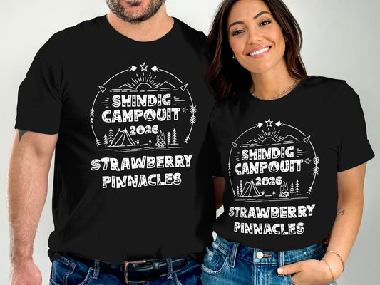 Shindig Campout 2026 Strawberry Pinnacles T-shirt
