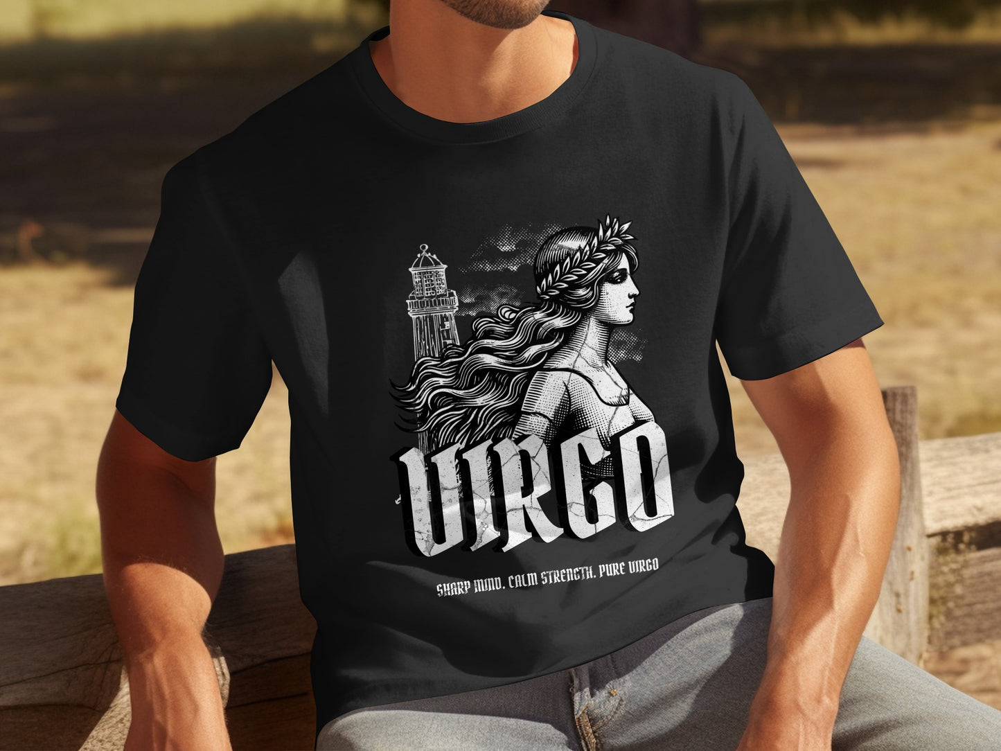 Black Virgo Zodiac Lighthouse Woman product type