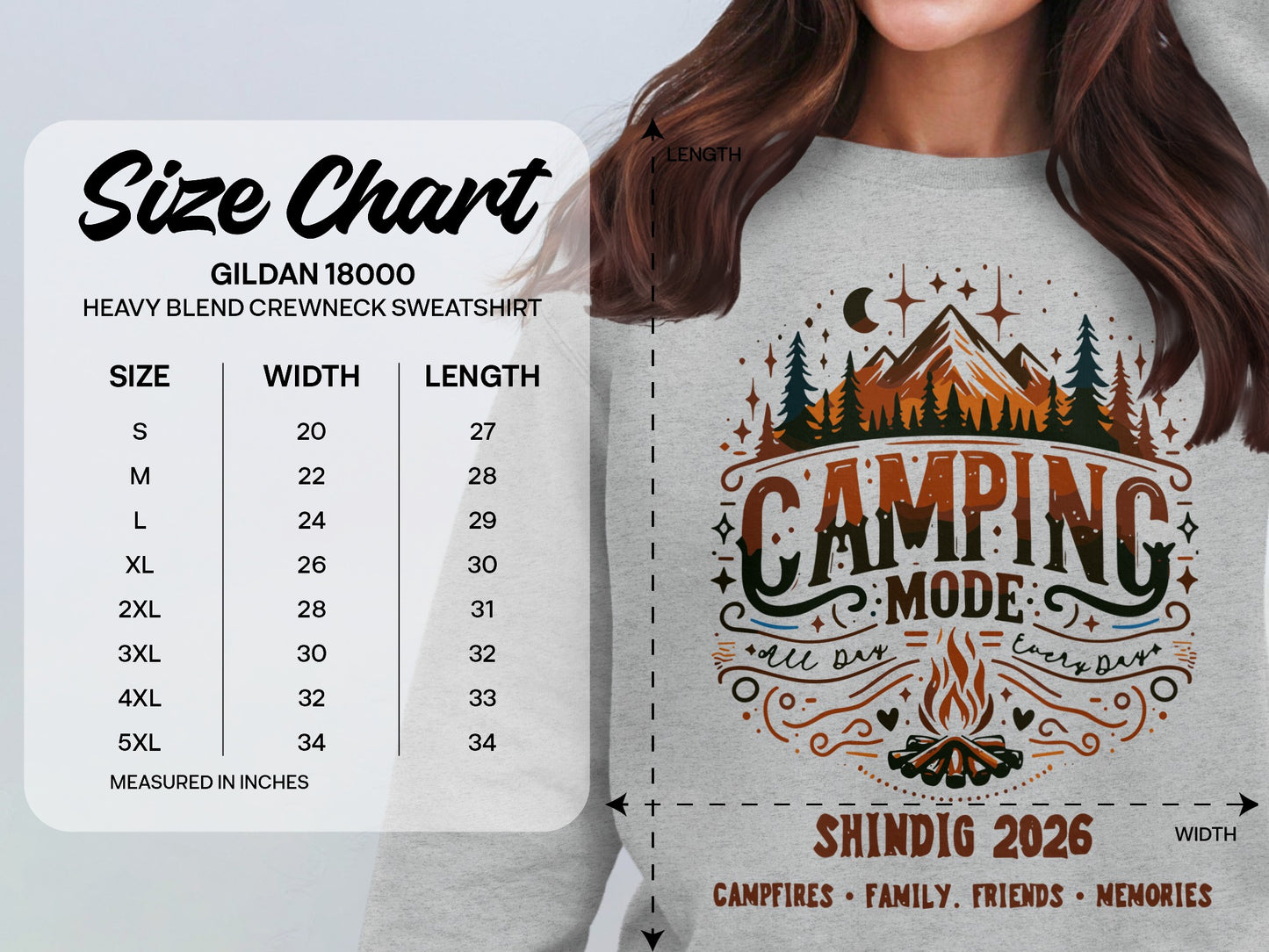 Camping Mode Shindig 2026 Crewneck Sweatshirt