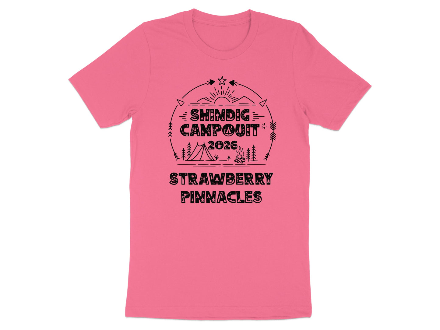 Shindig Campout 2026 Strawberry Pinnacles T-shirt