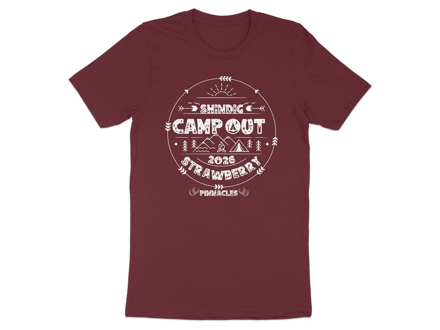 Shindig Campout 2026 Strawberry Pinnacles T-shirt