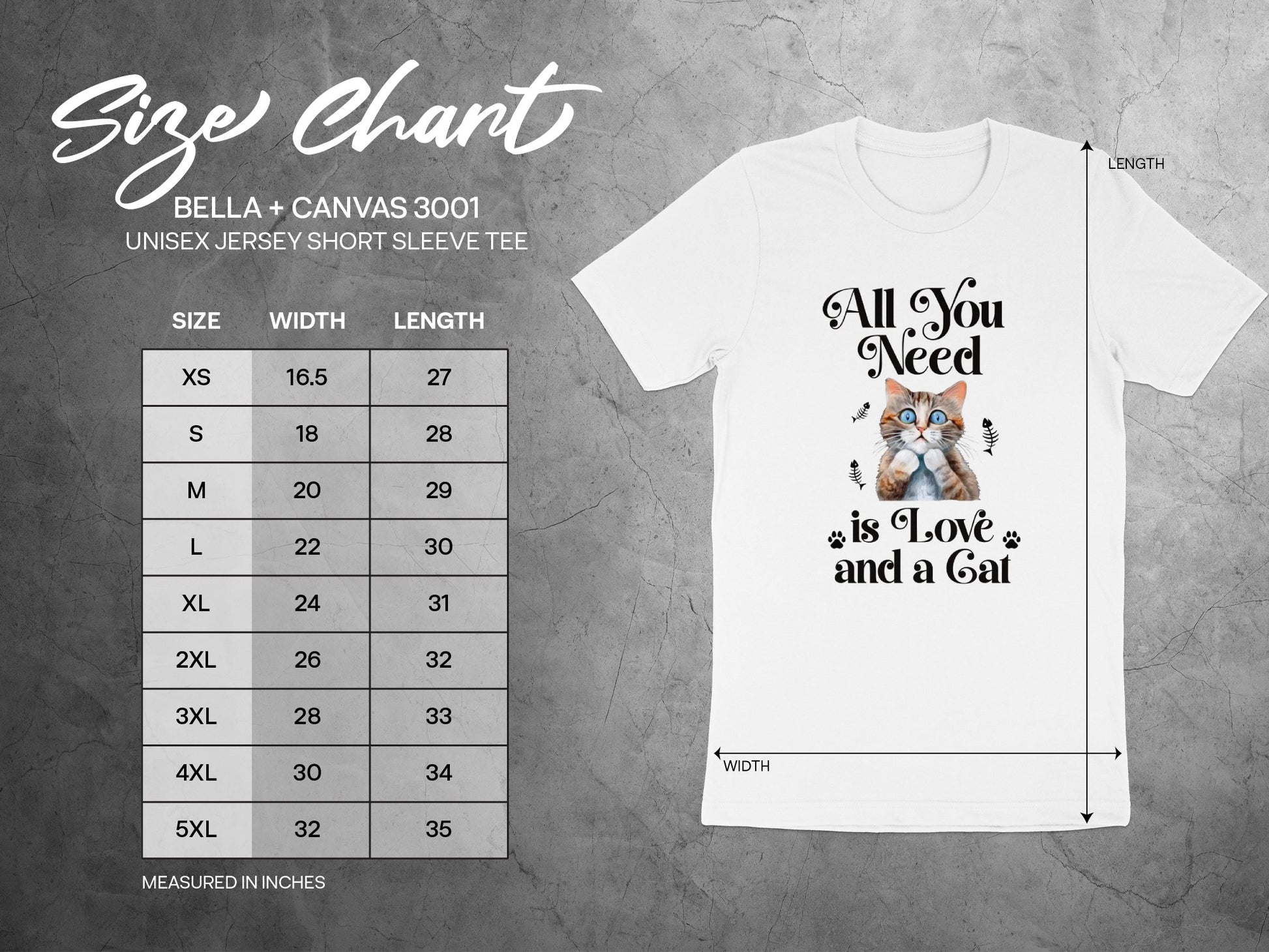 All You Need is Love and a Cat Unisex Jersey Tee