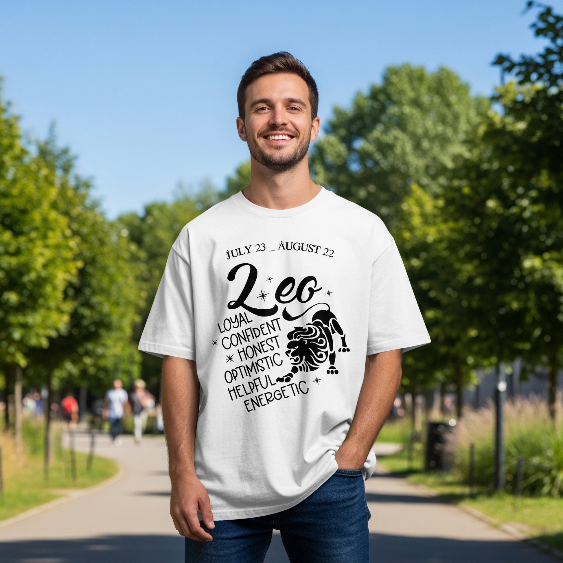 Leo Zodiac Sign July 23 - August 22 T-shirt for Men