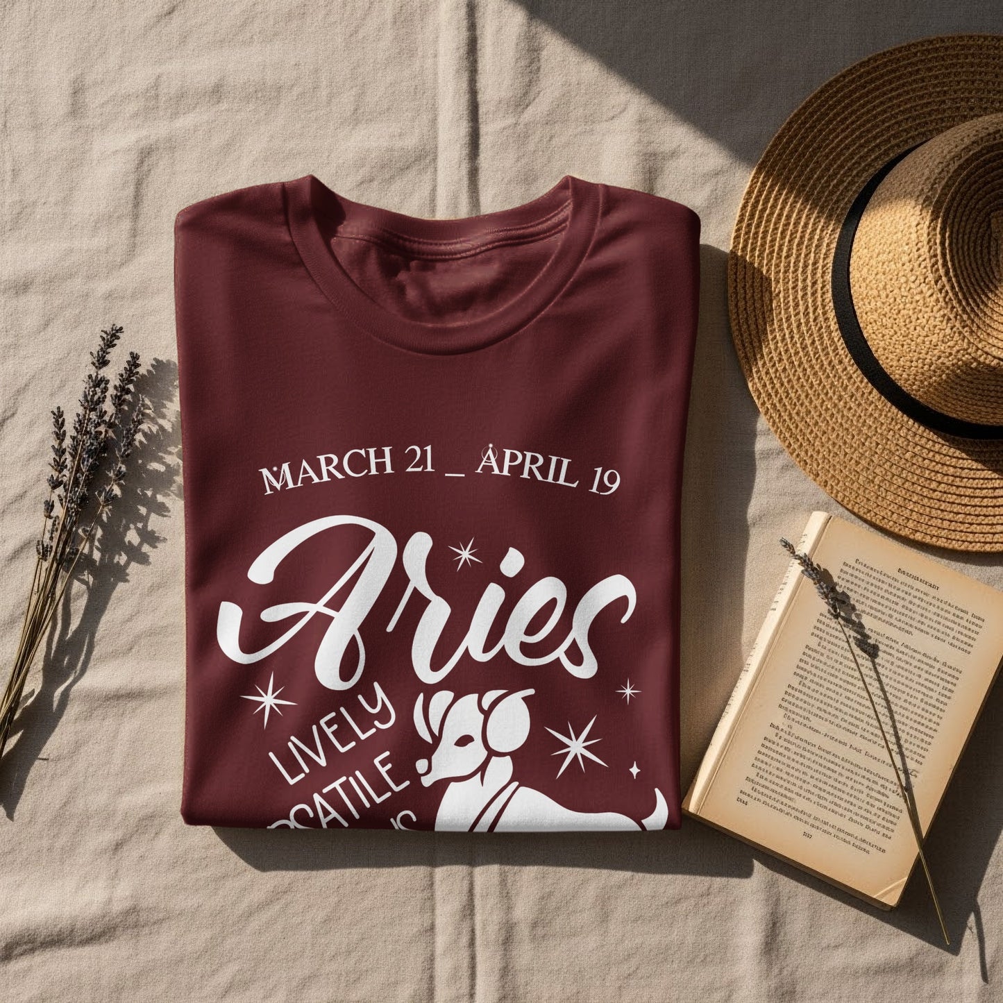 Aries Zodiac Sign Graphic T-Shirt March 21 - April 19