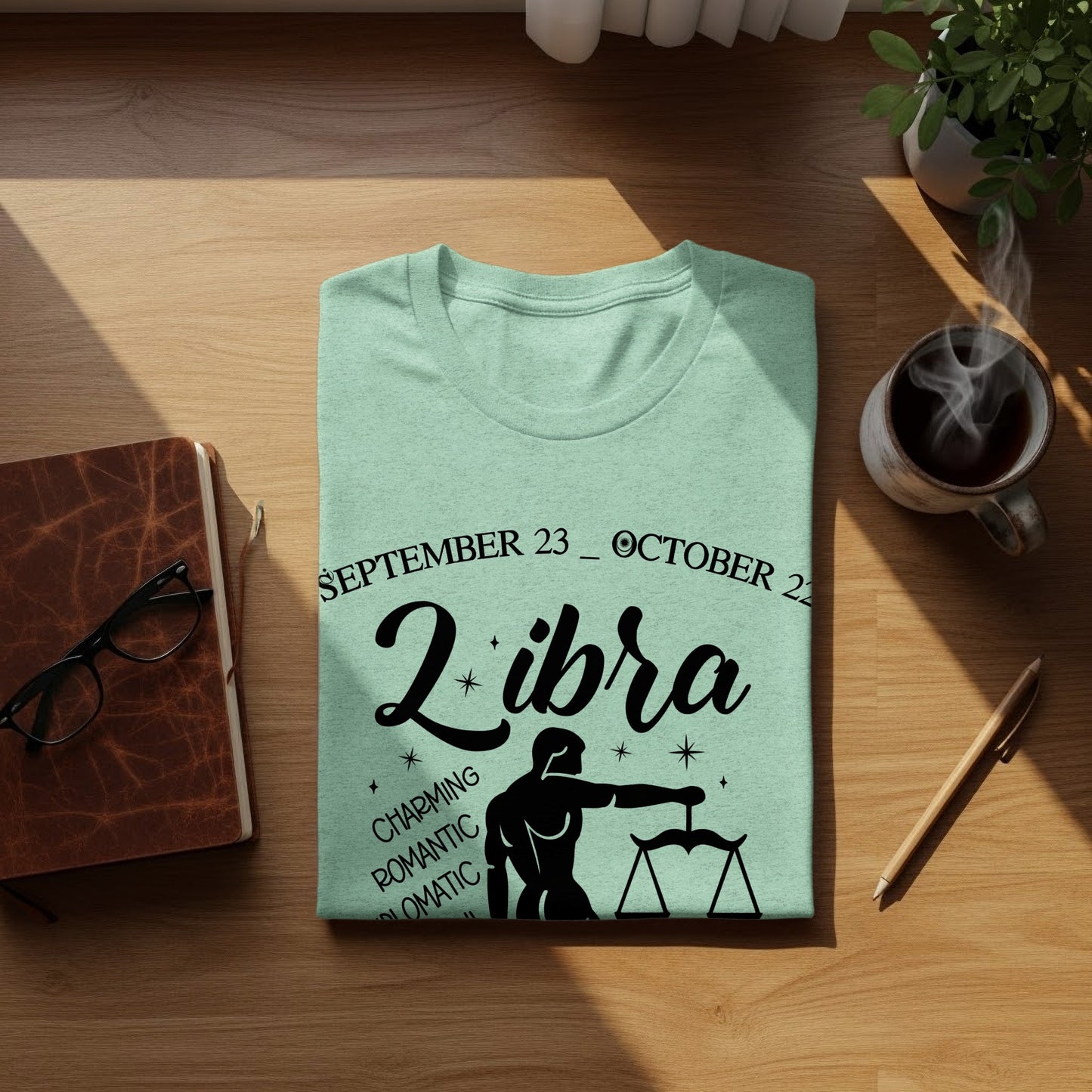 Libra Zodiac Sign Tee with Horoscope Dates Shirt