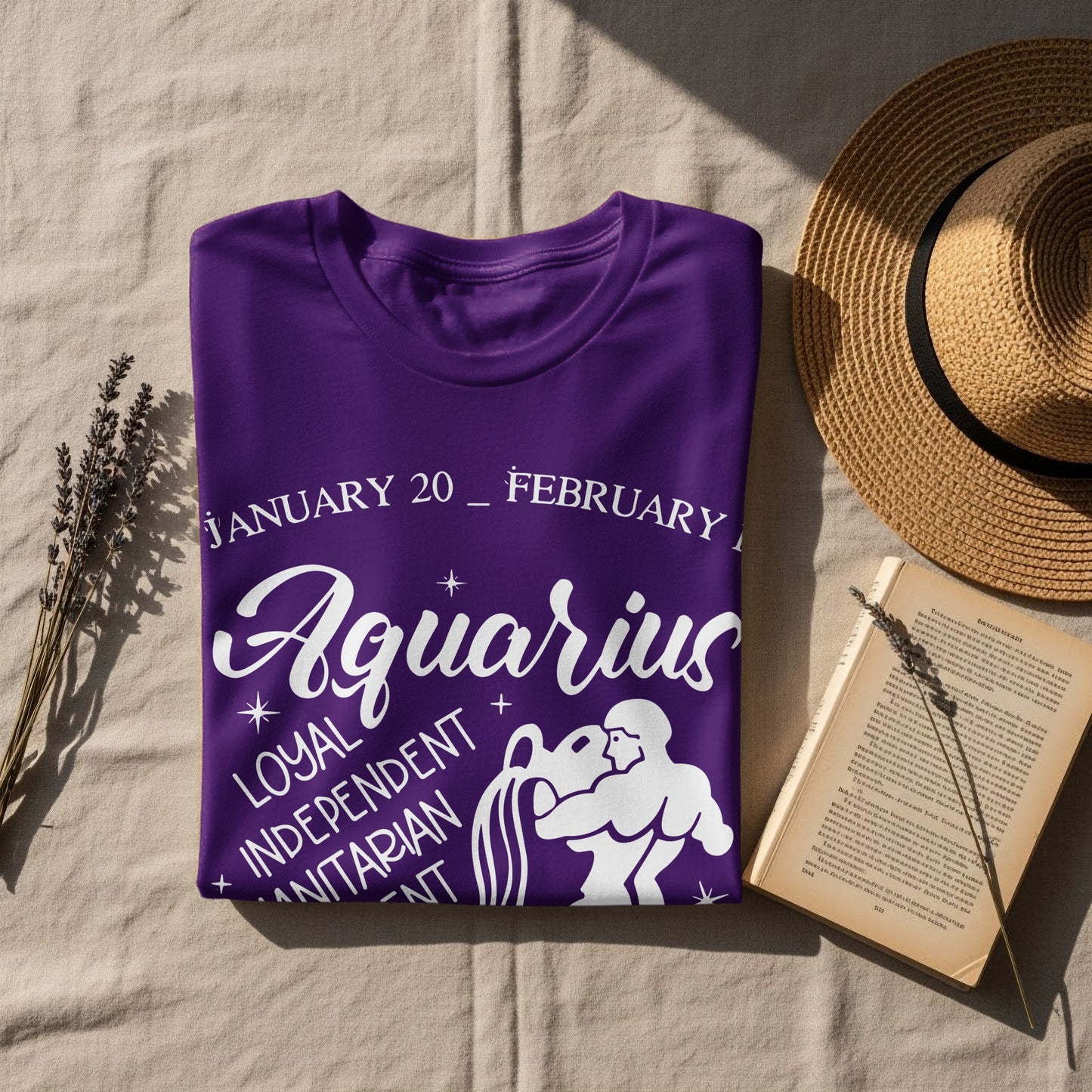 Aquarius Zodiac Sign January February T-shirt