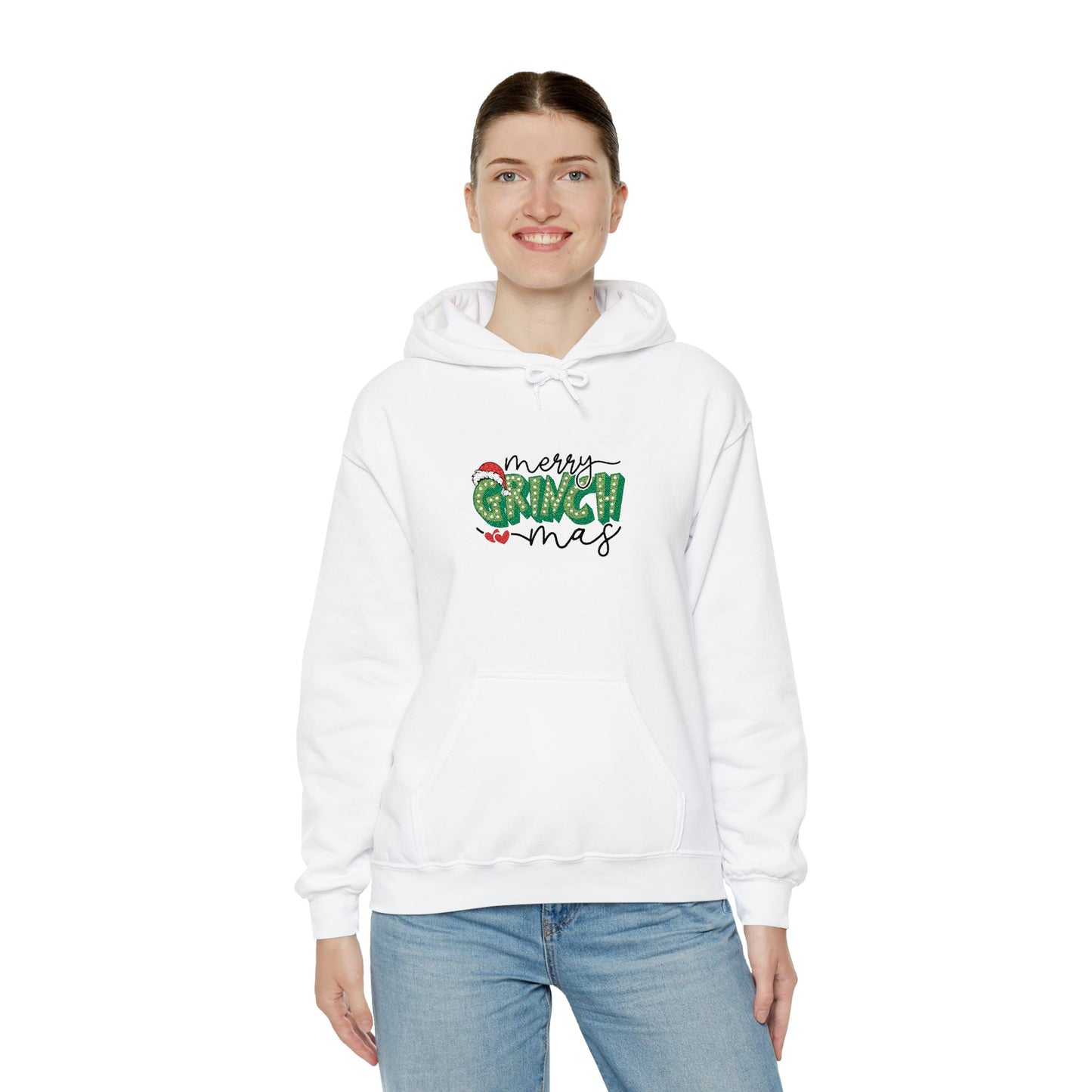 Merry Grinchmas Hoodie - Festive Green Grinch Christmas Sweatshirt - Unisex Holiday Gift