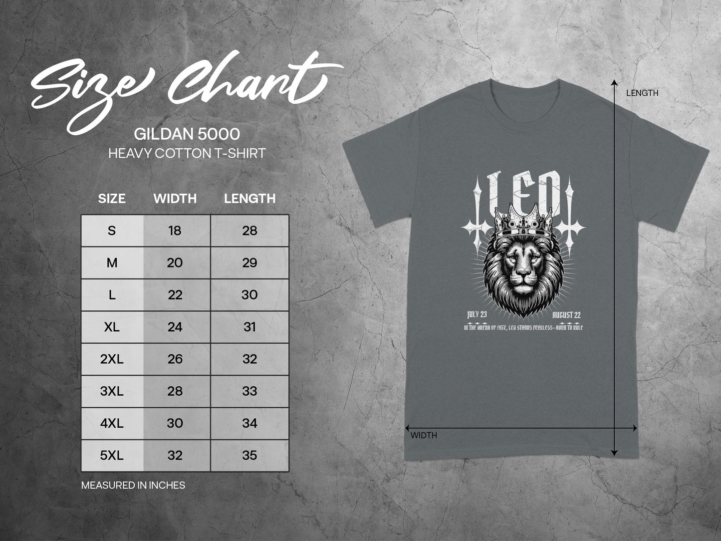 LEO Lion Crown Zodiac July 23 August 22 Gildan 5000 product type