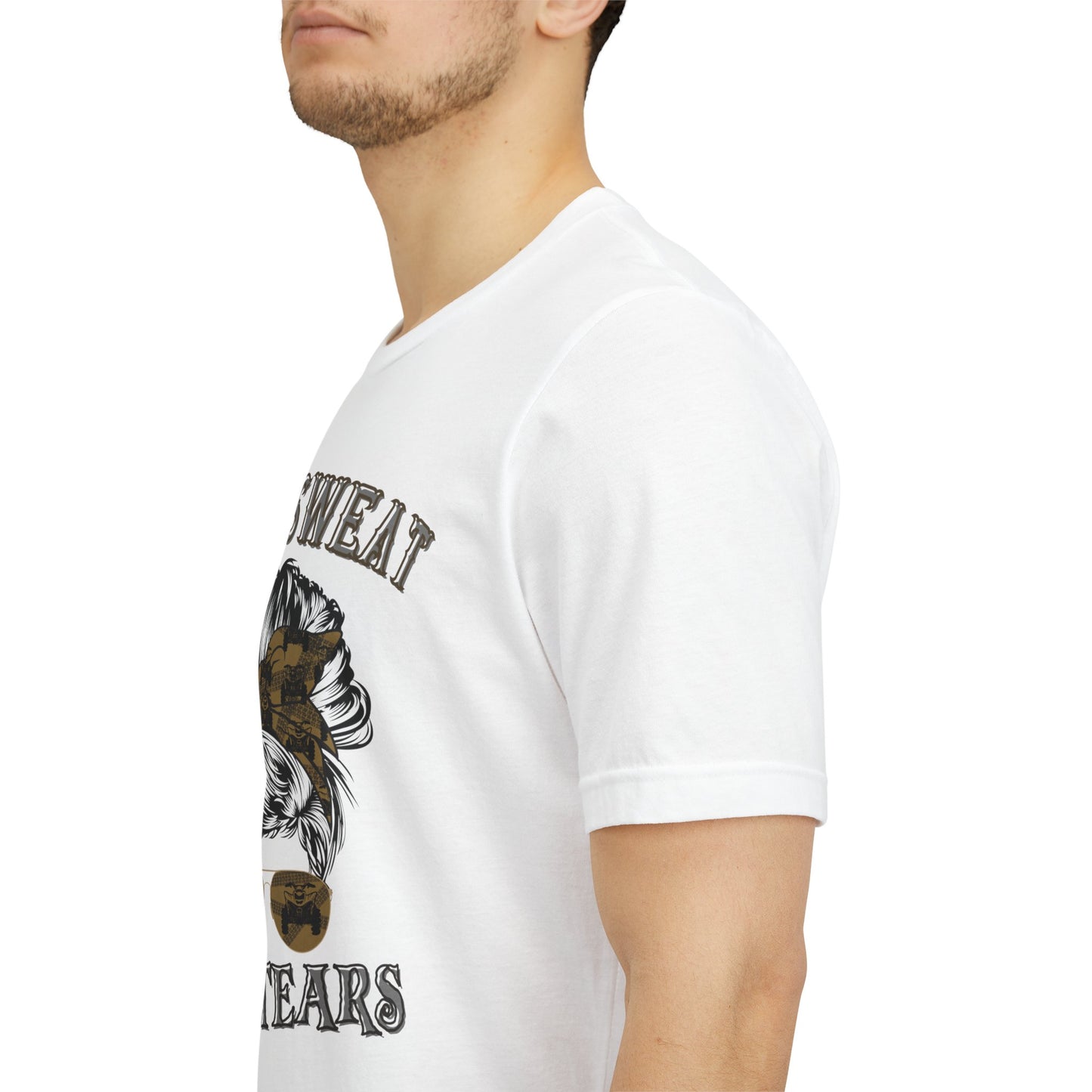 Mud Sweat and Tears T-Shirt, Messy Bun ATV Tee, Off-Road Rider Gift