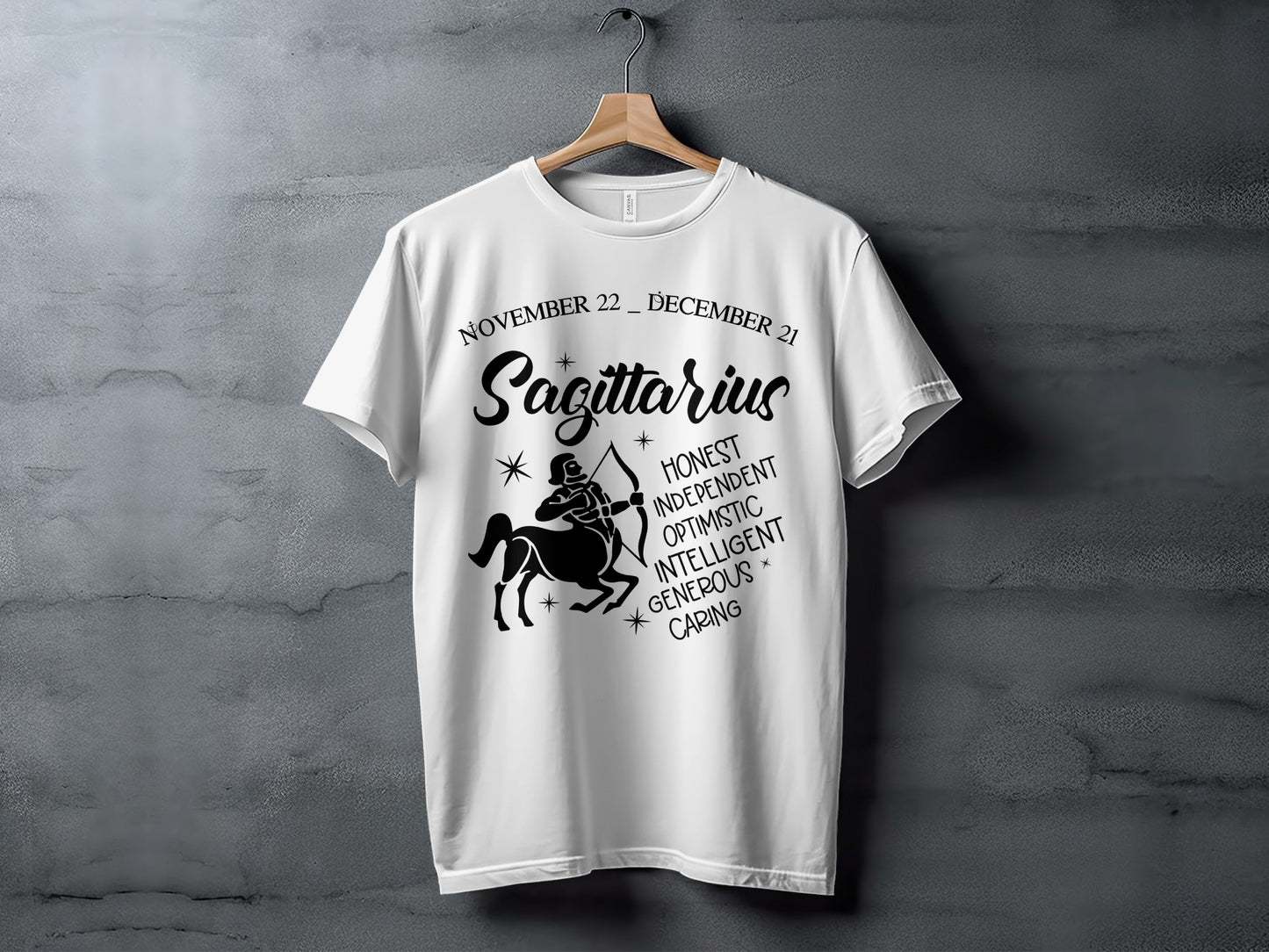 Sagittarius Zodiac Traits Graphic Tee Shirt Casual