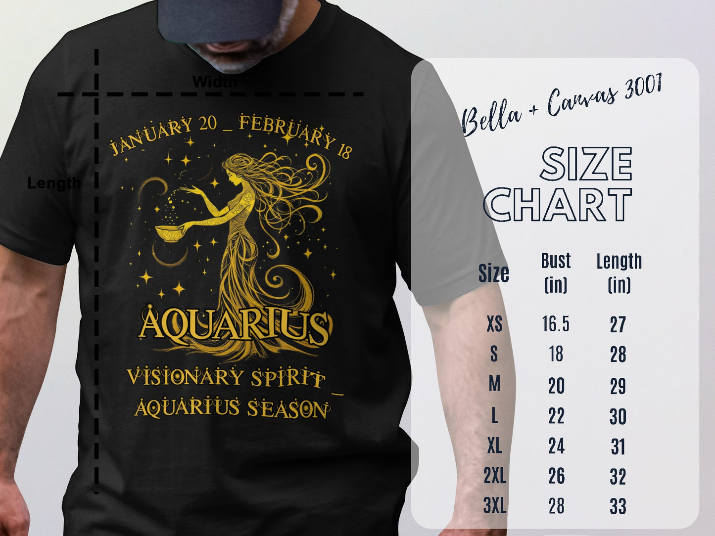 Aquarius Visionary Spirit Zodiac T-Shirt