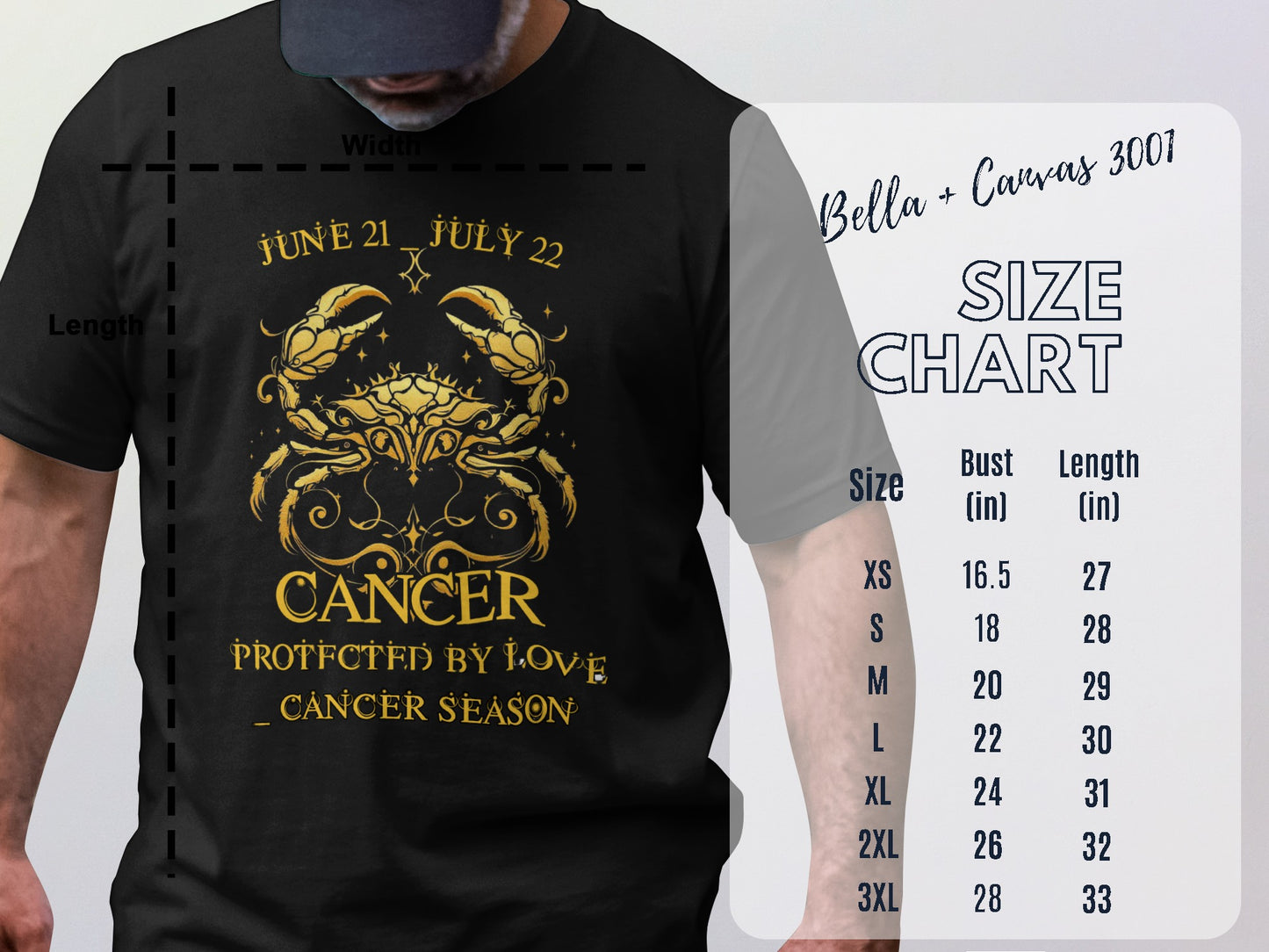 Cancer Protected by Love June 21 to July 22 T-Shirt