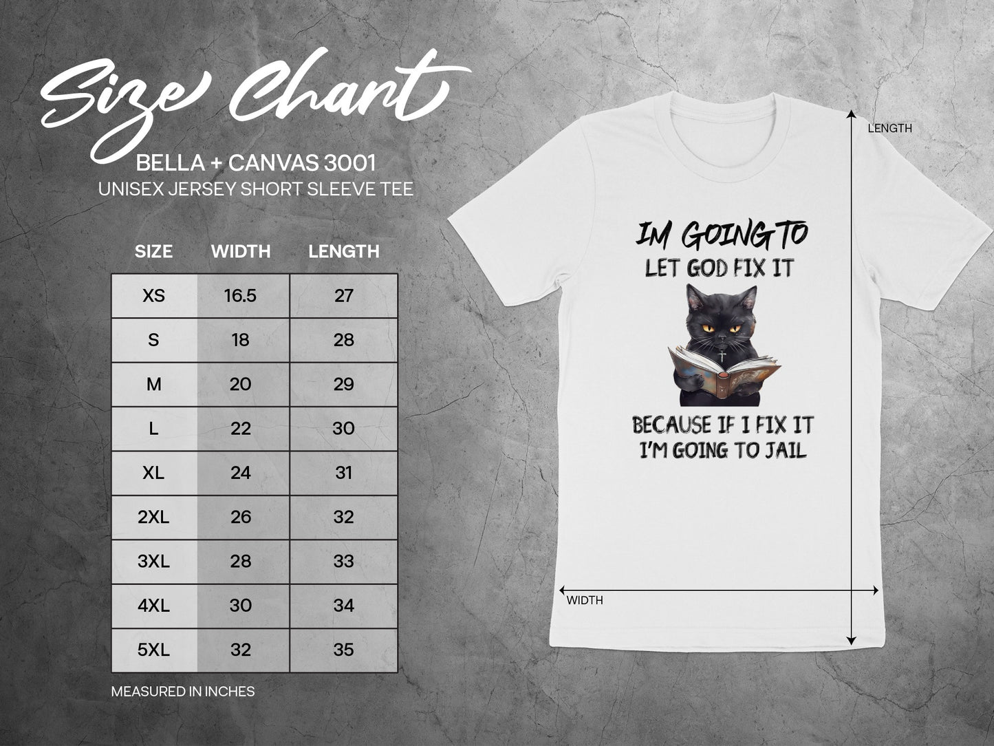 Im Going to Let God Fix It Funny Cat Unisex T-Shirt