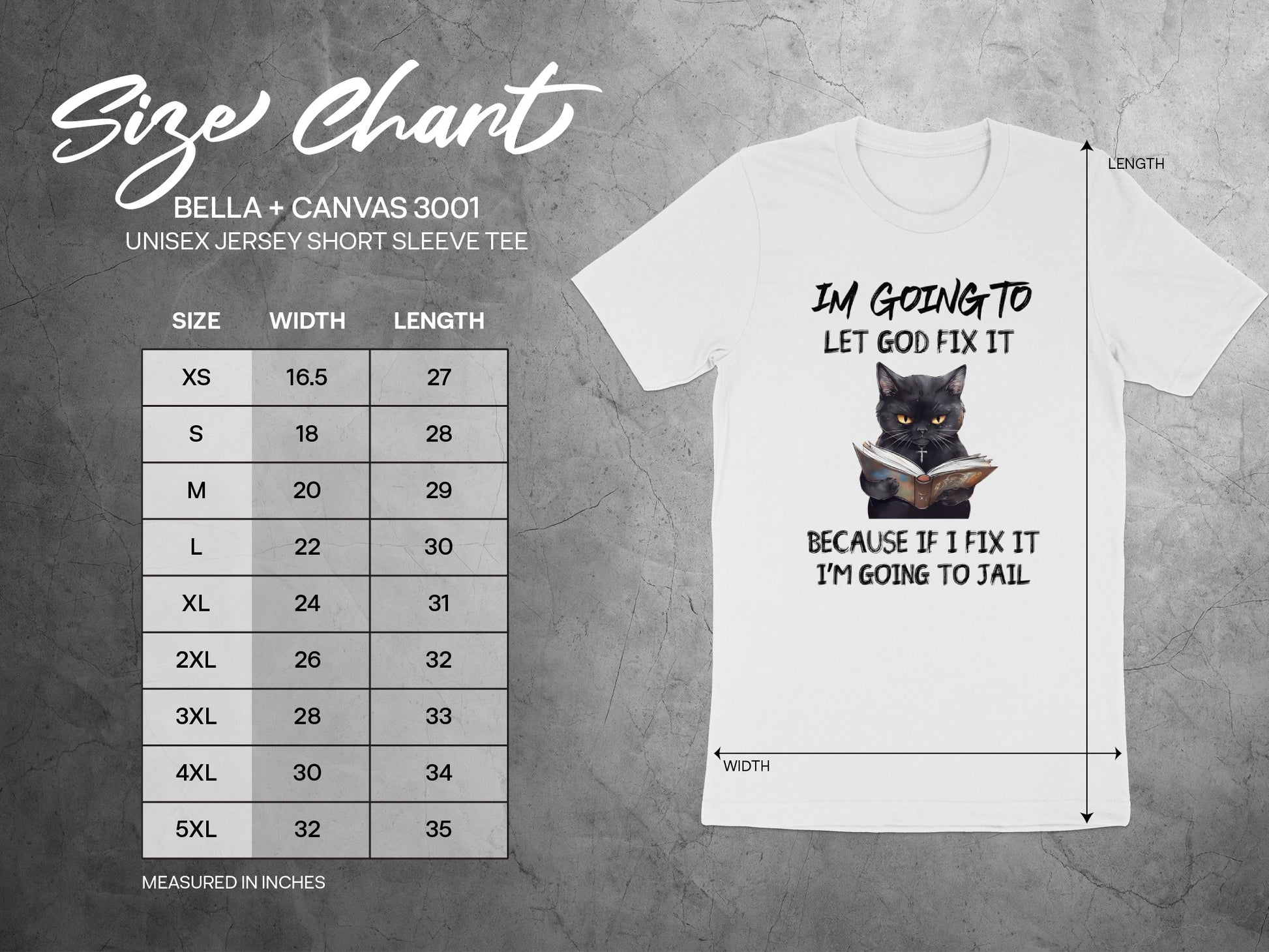 Im Going to Let God Fix It Funny Cat Unisex T-Shirt