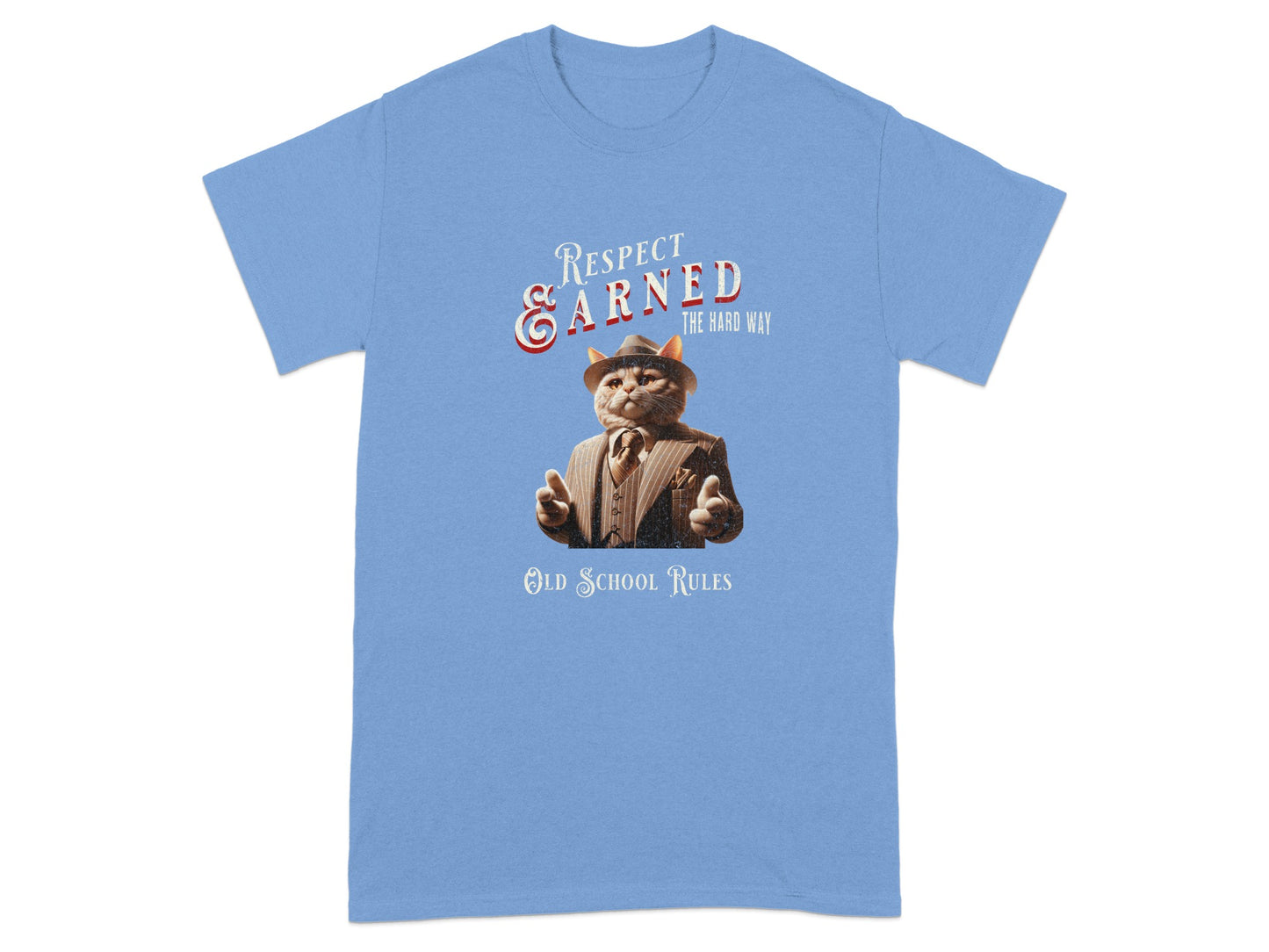 Respect Earned The Hard Way Old School Rules Cat product type
Cat
Feline
Animal
Pet
Gangster Cat
Mafia Cat
Cat in Suit
Fedora Hat
Respect
Earned
Old School
Rules
Vintage Art
Retro Design
Cool Cat
Unique Graphic
Slogan Tee
Inspirational
Motivation
Streetwear
Character Art
Humorous Cat
Blue Top
Cartoon Cat