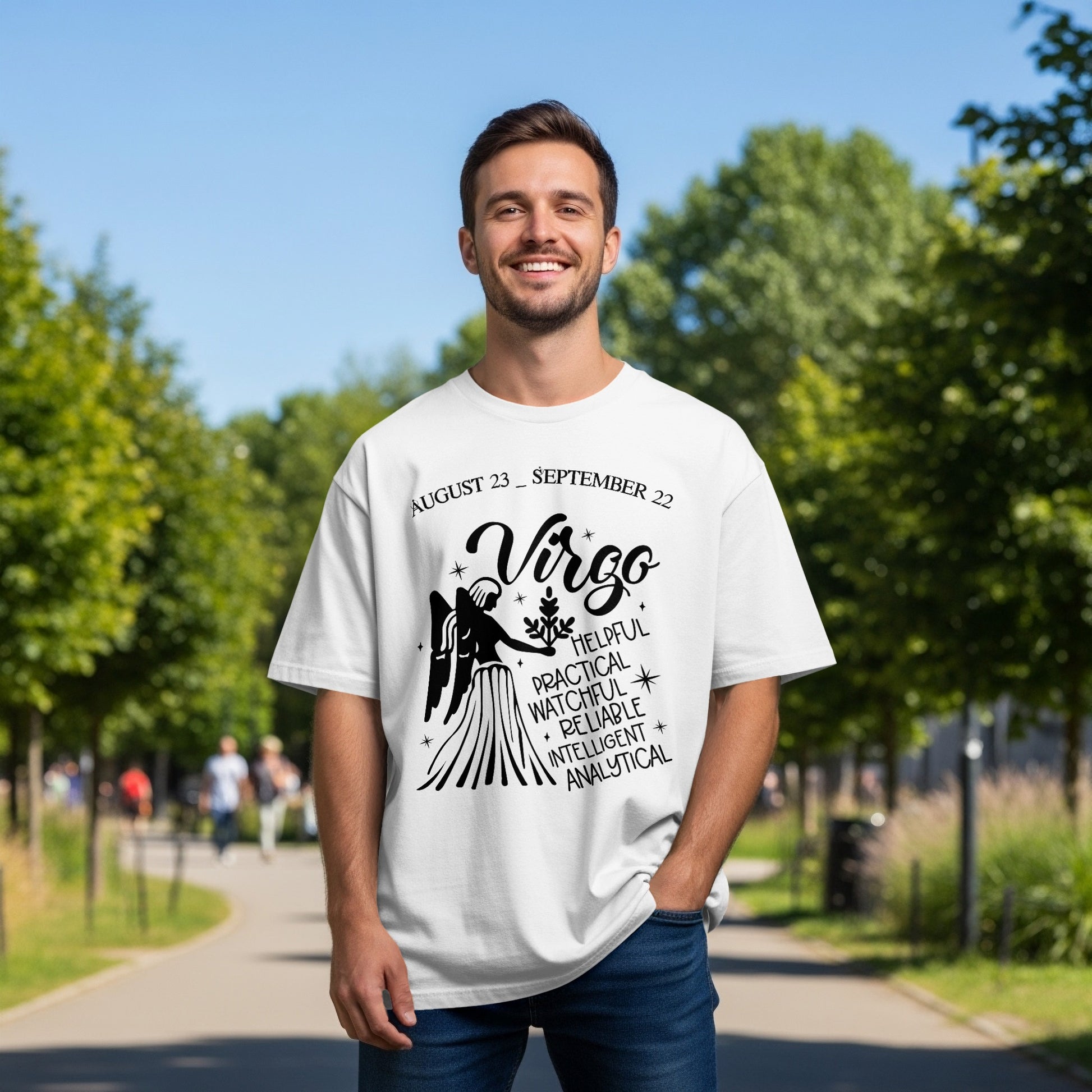 Virgo Zodiac Sign Graphic Tee for Astrology Enthusiasts