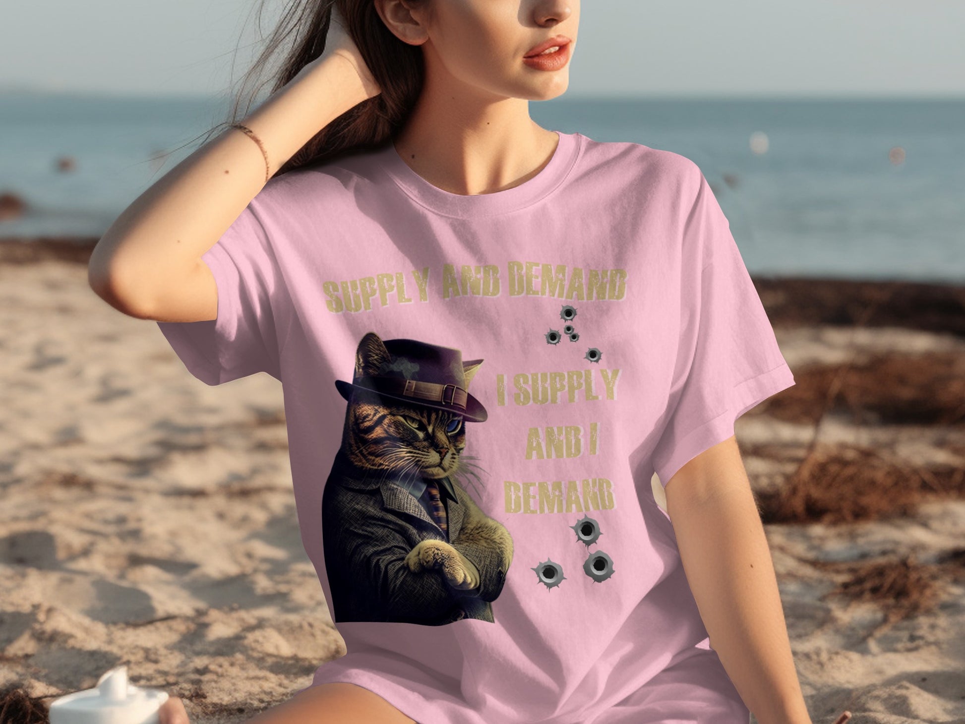 Cat Fedora Supply And Demand Bullet Holes Pink product type