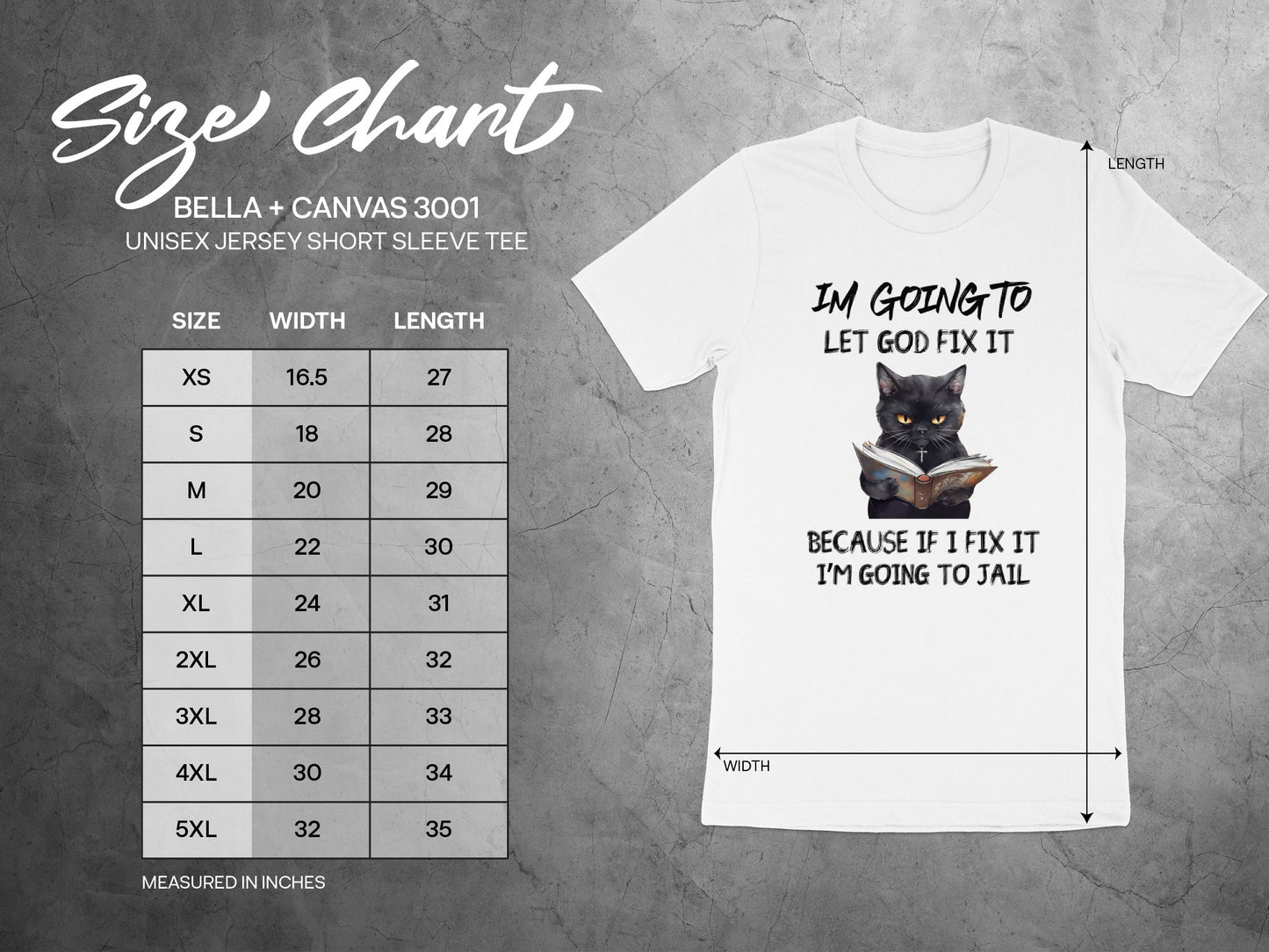 Let God Fix It Funny Cat Design T-Shirt